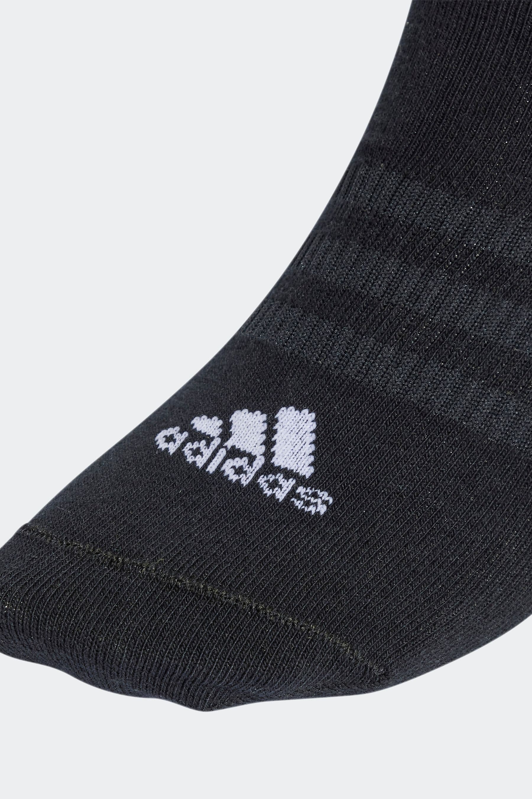 adidas Dark Black Adult Thin and Light Sportswear Low Cut Socks 3 Pack