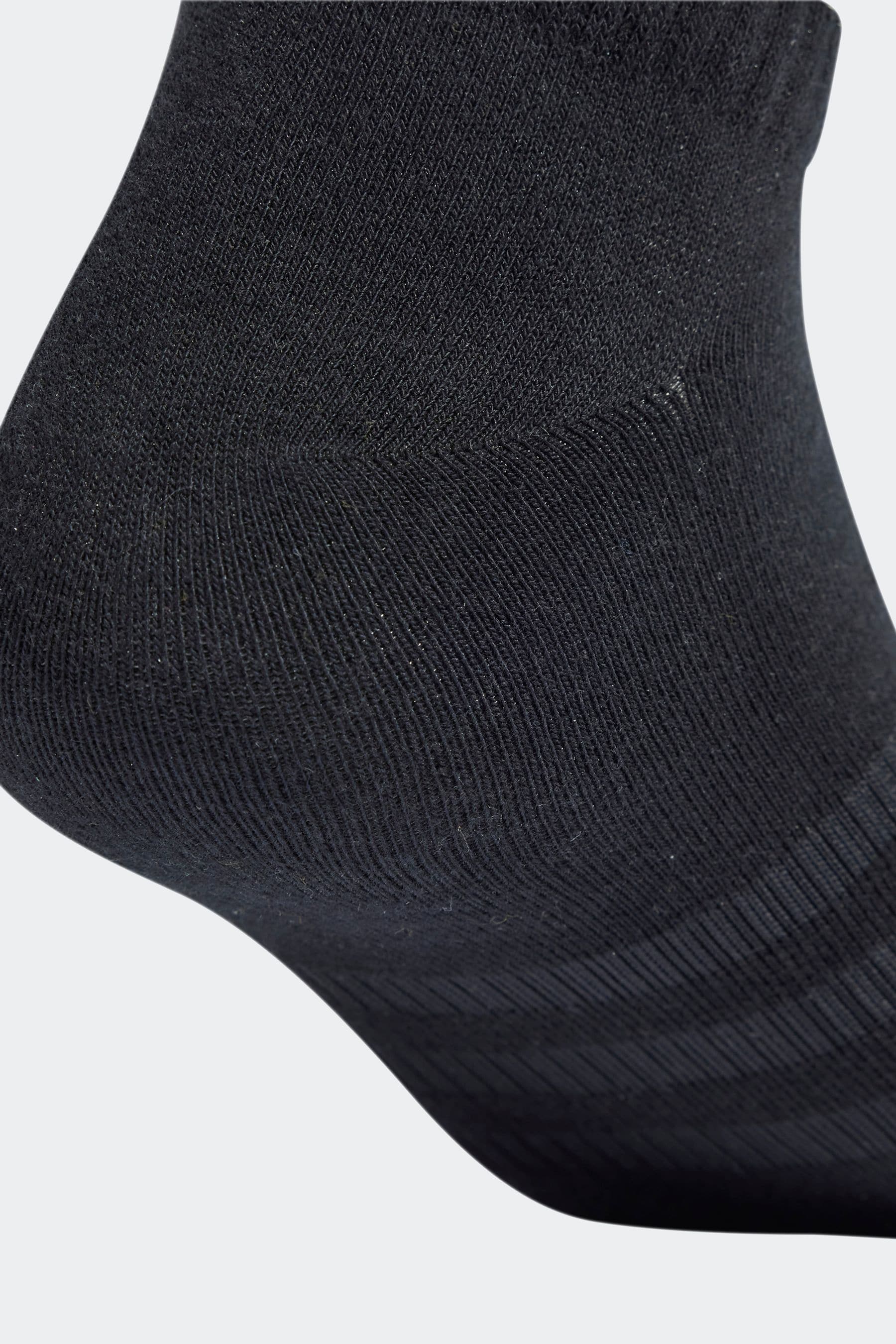 adidas Dark Black Adult Thin and Light Sportswear Low Cut Socks 3 Pack