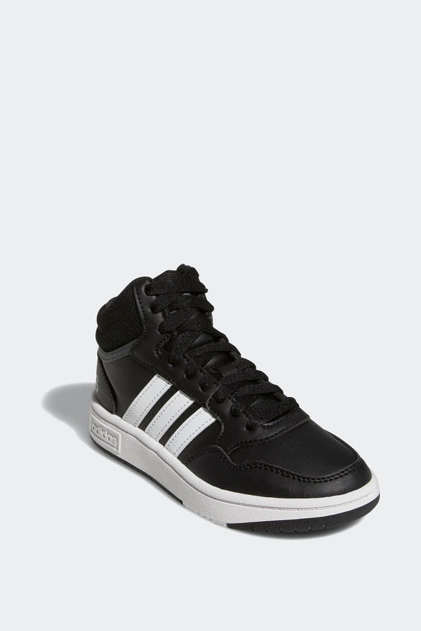 adidas Black/White Hoops Mid Trainers