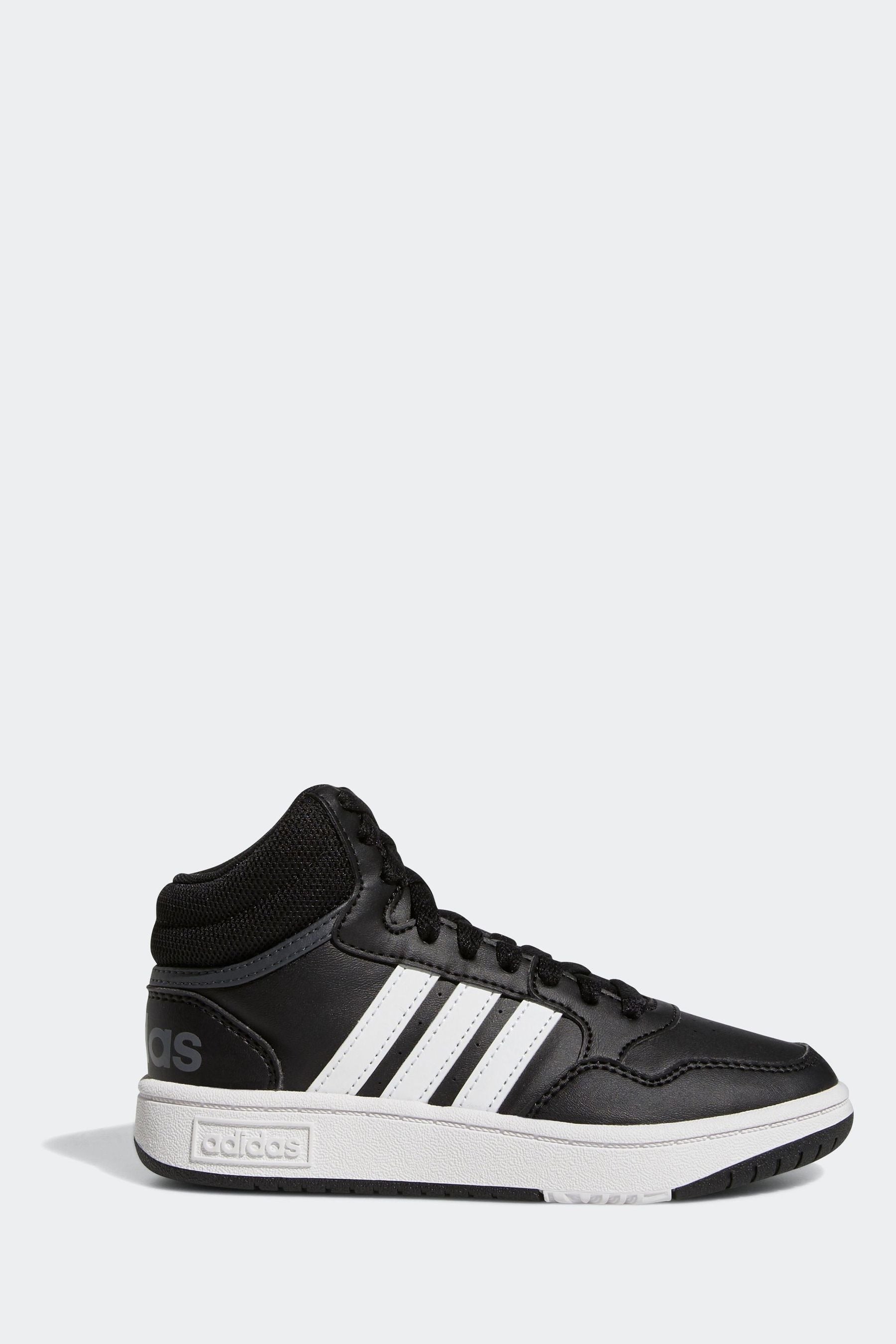 Black/white adidas Hoops Mid Shoes