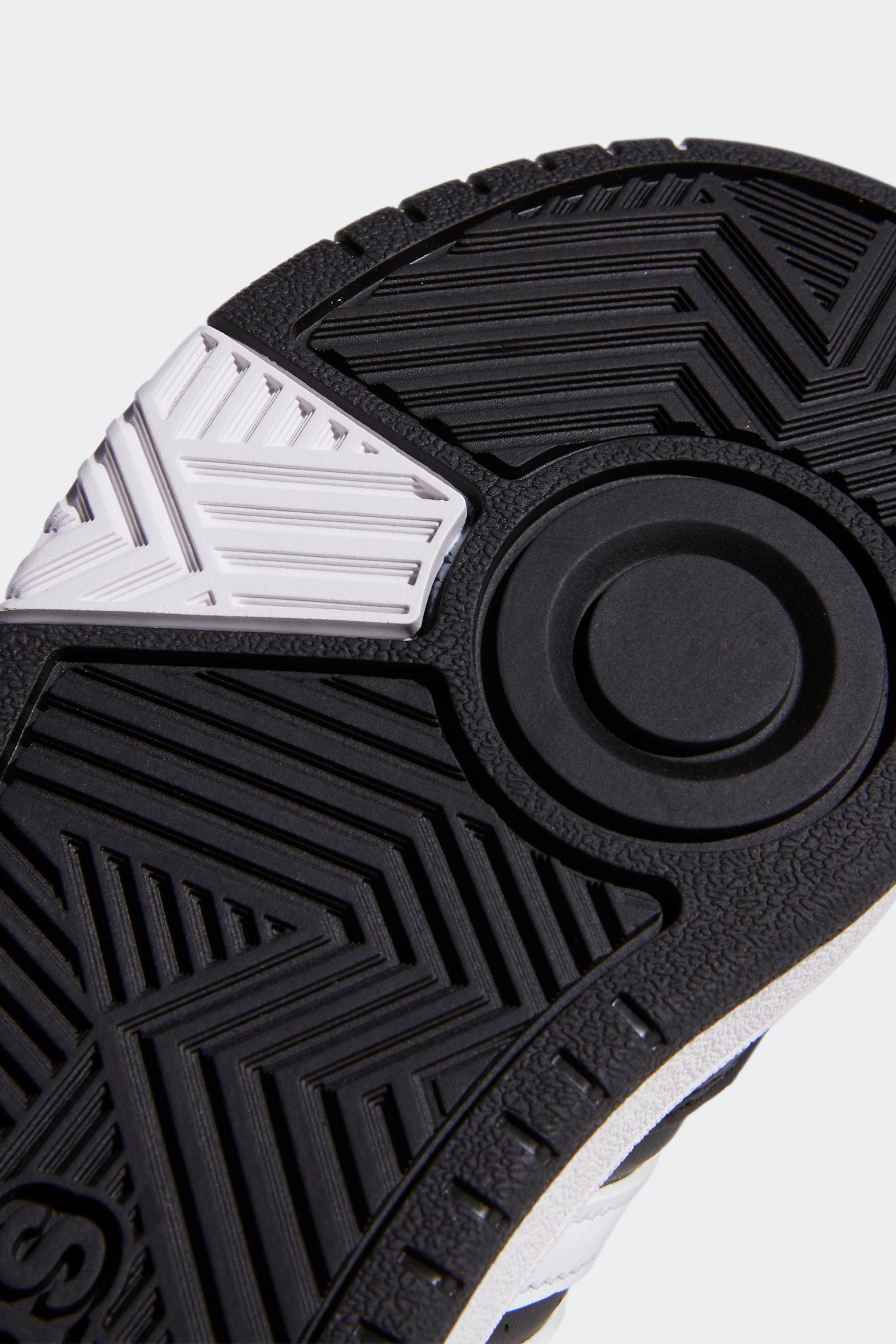 Black/white adidas Hoops Mid Shoes