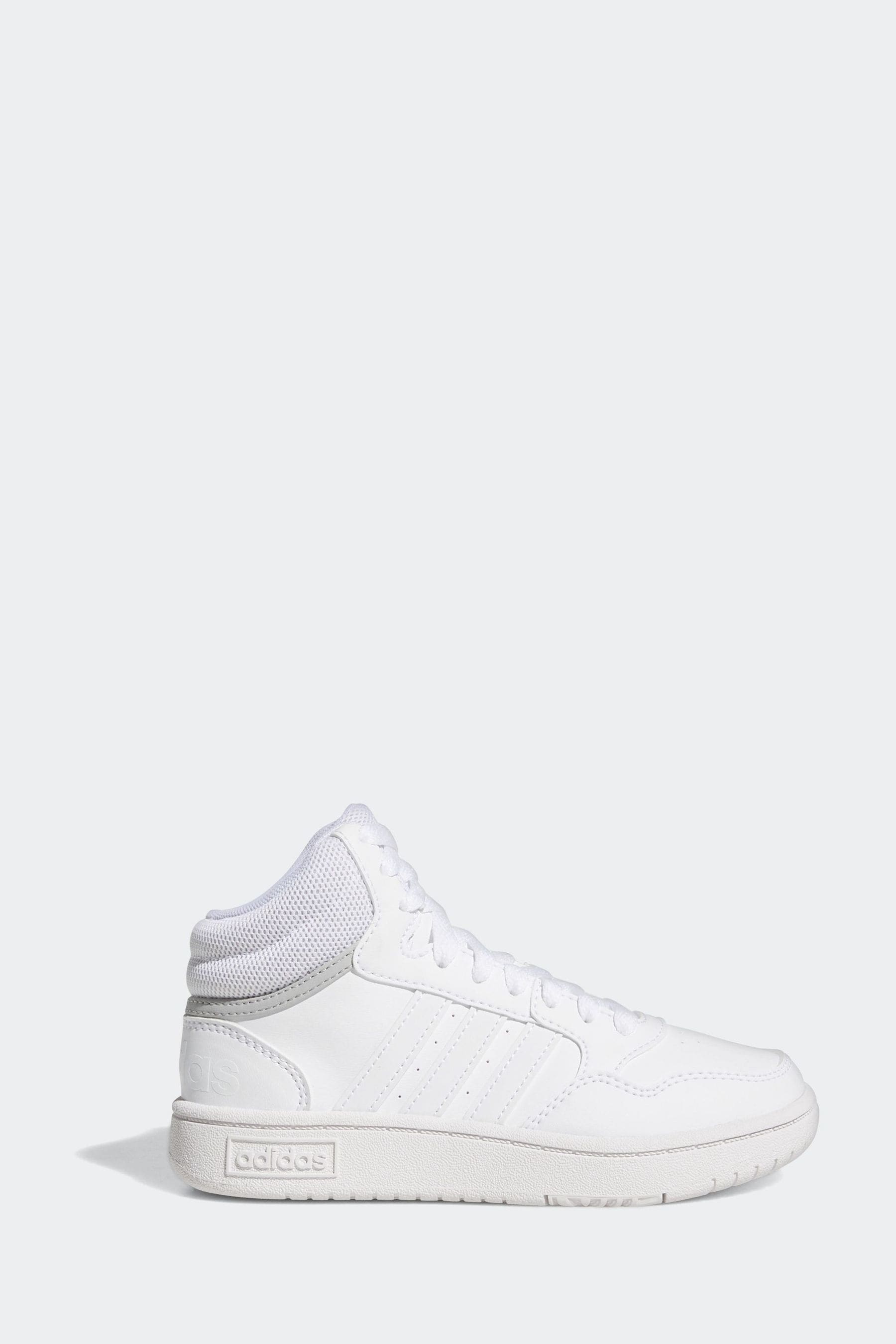 White adidas Hoops Mid Shoes