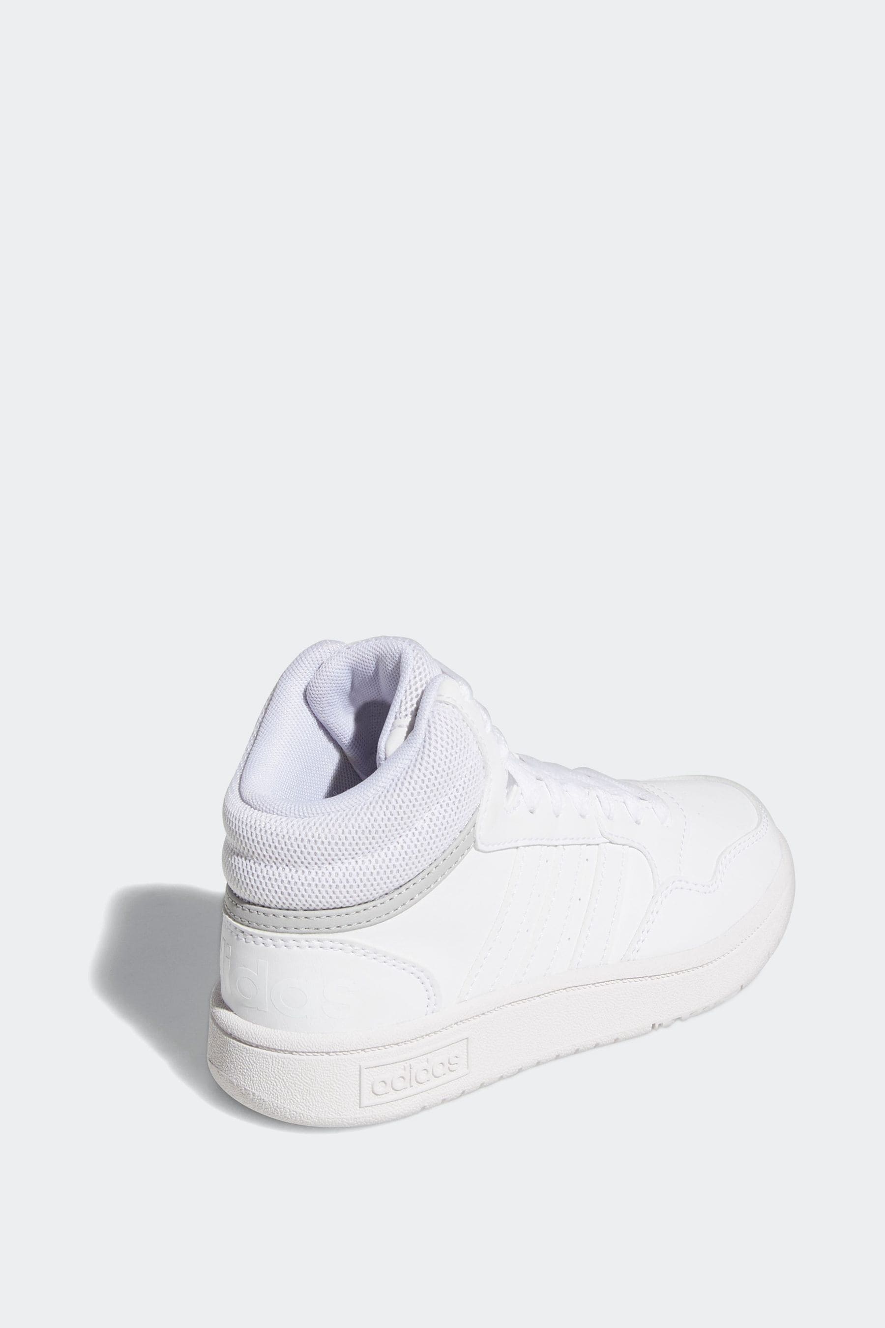 White adidas Hoops Mid Shoes