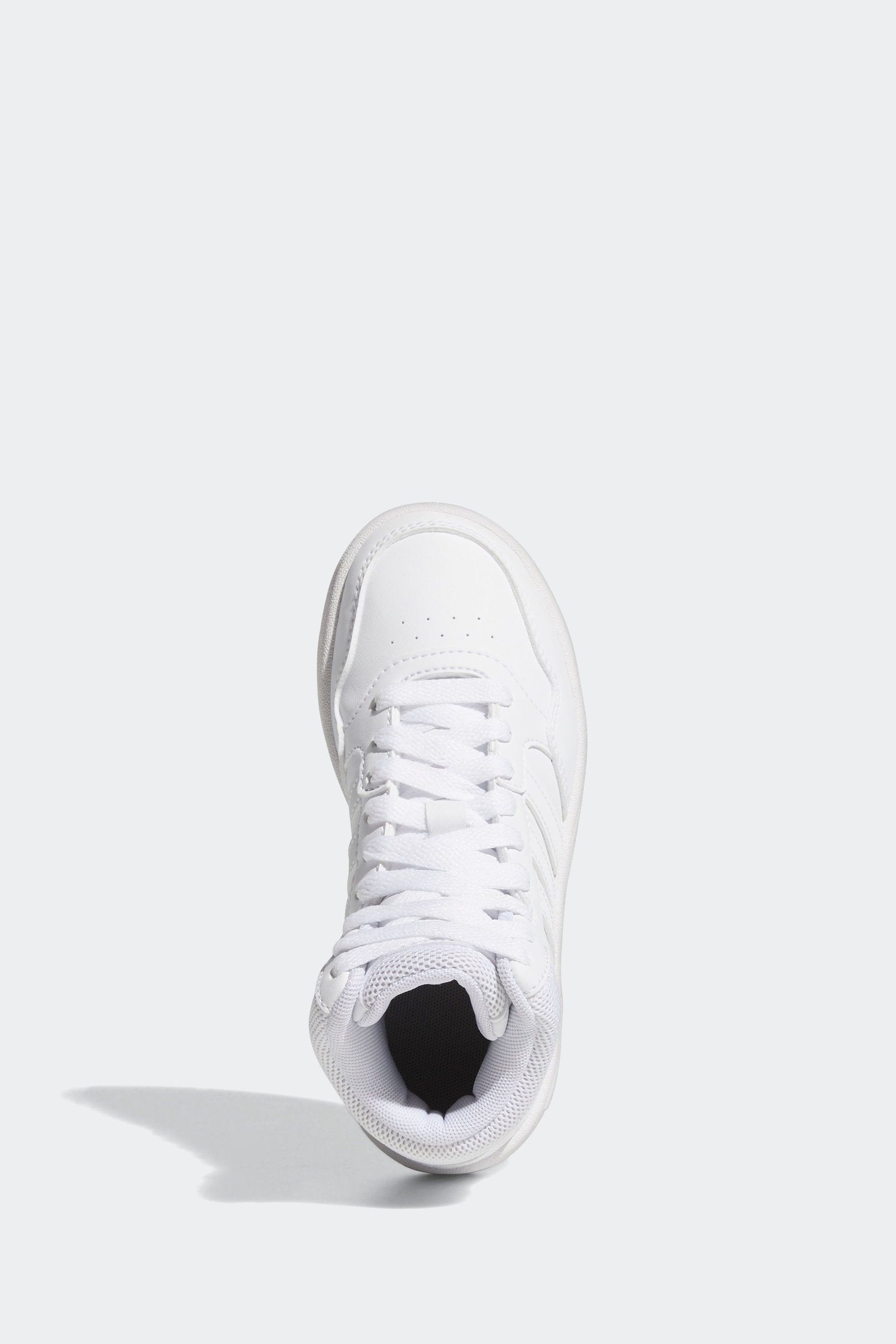 White adidas Hoops Mid Shoes