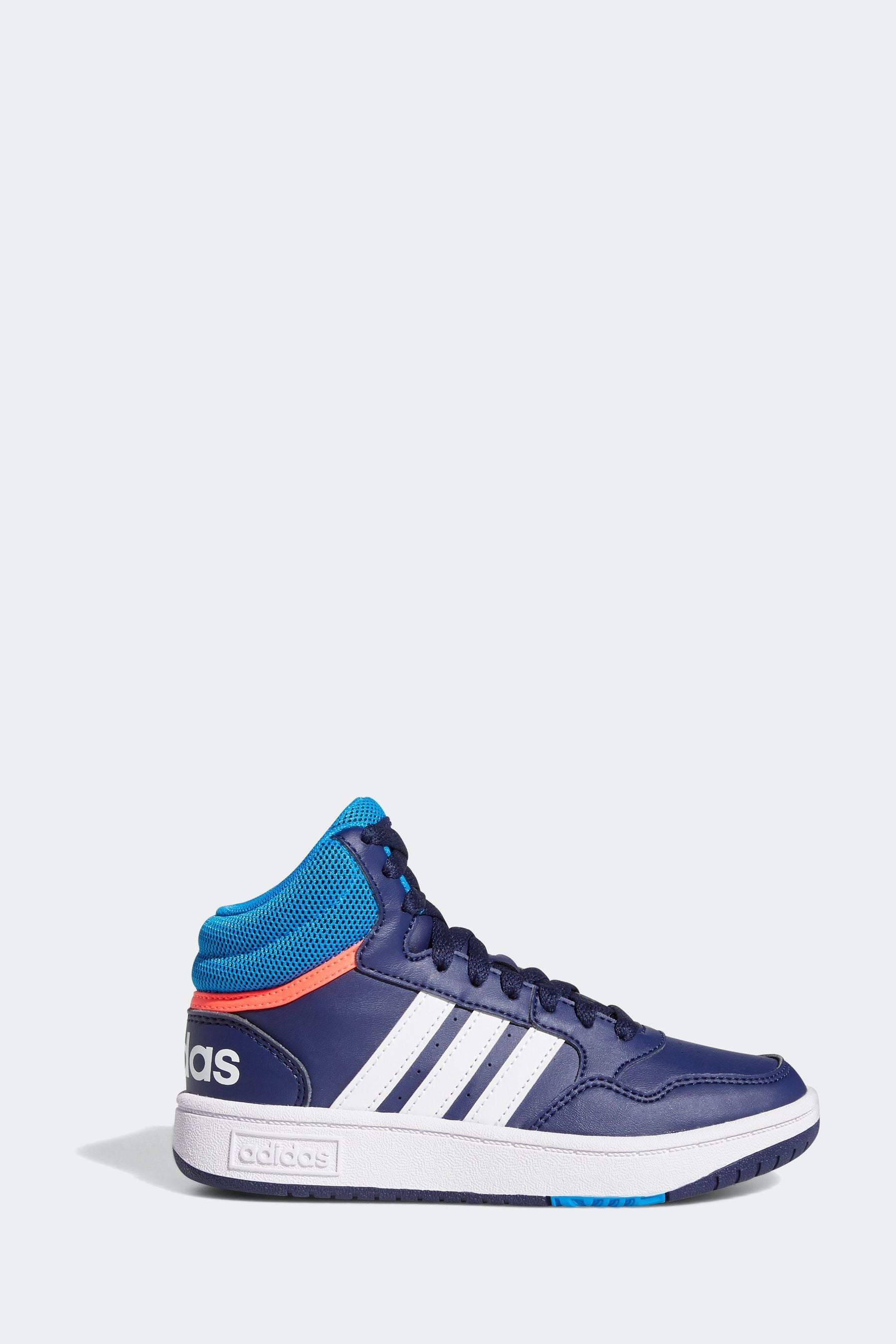 Navy/White adidas Hoops Mid Shoes