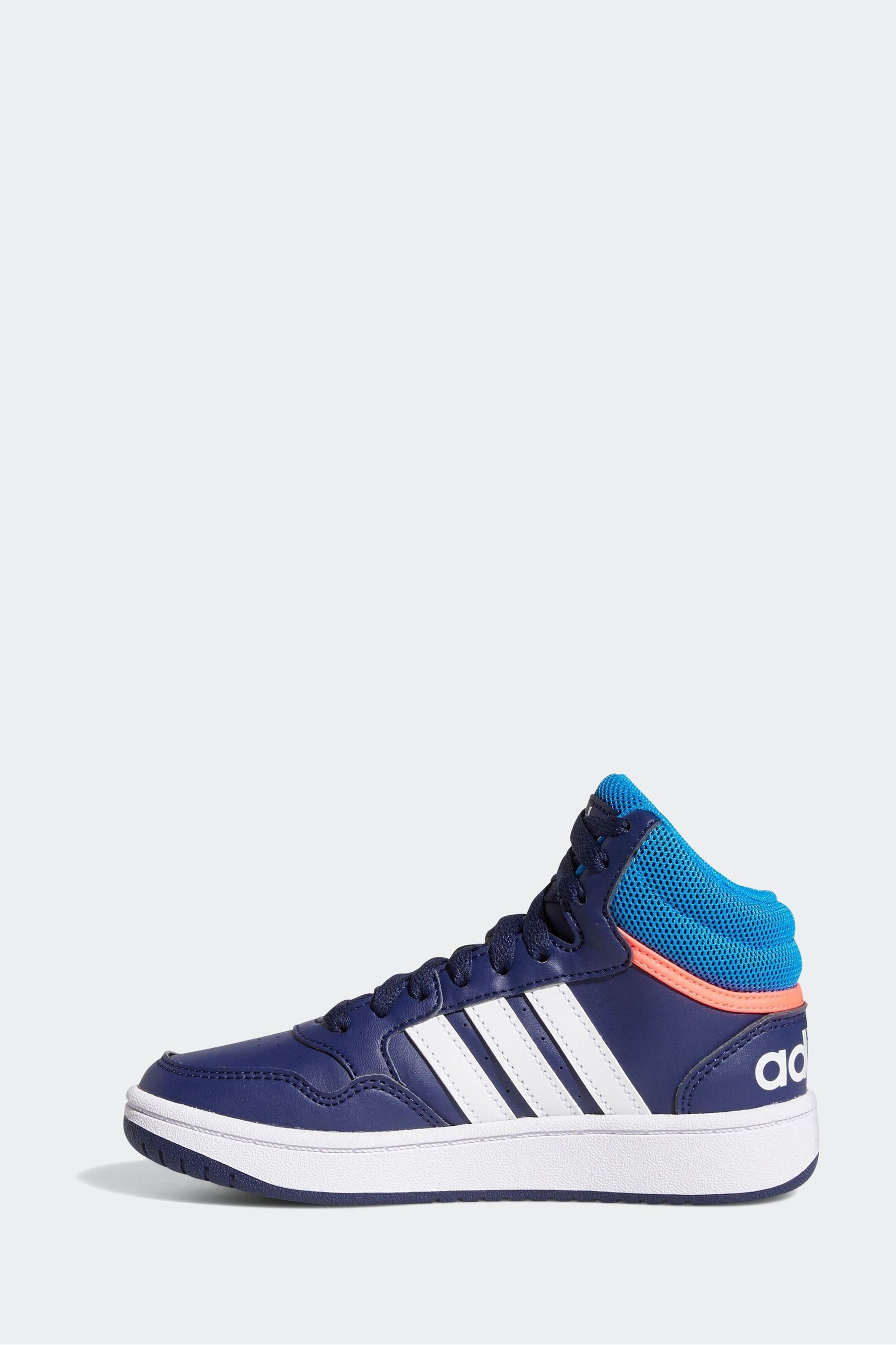 Navy/White adidas Hoops Mid Shoes