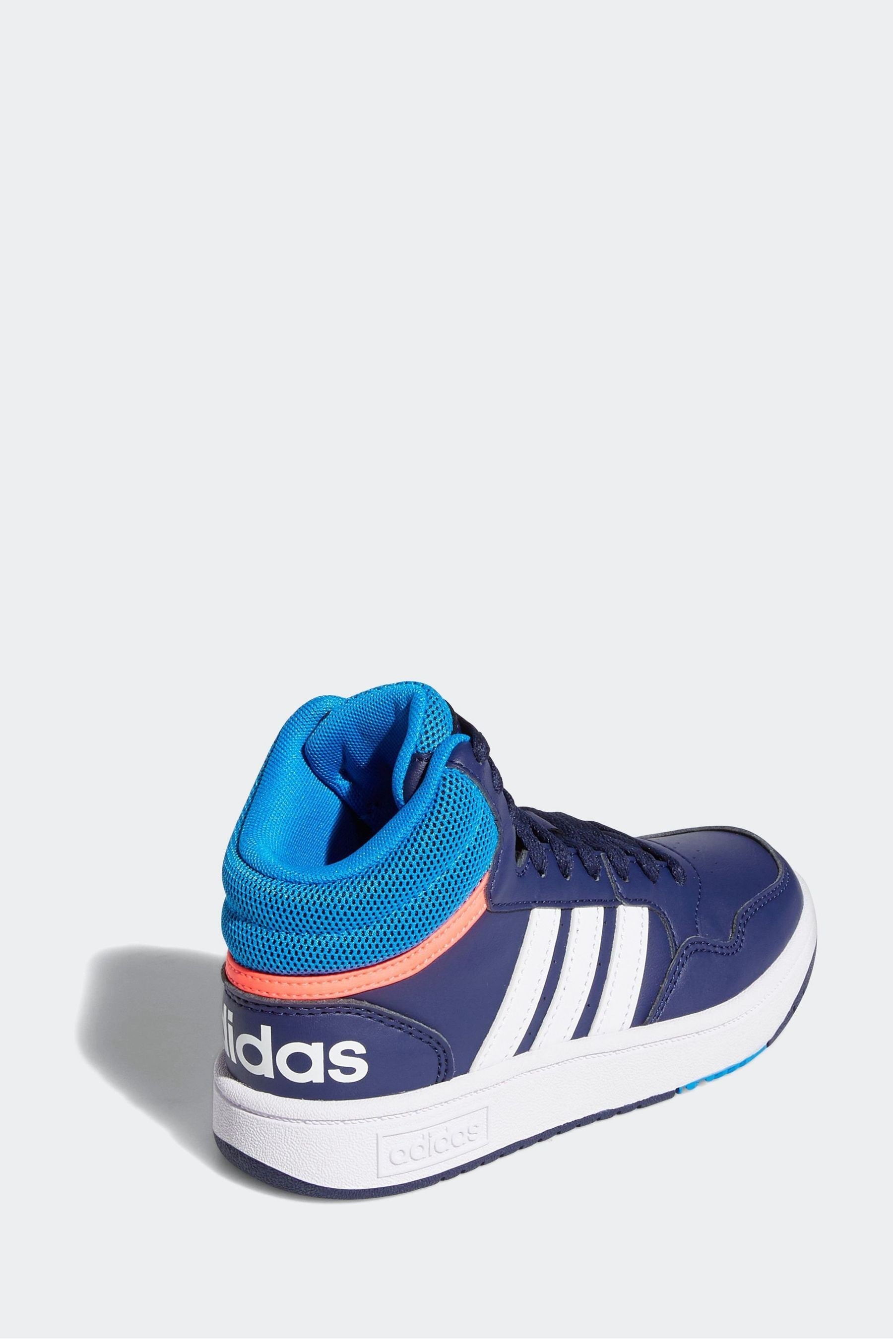 adidas Navy/White Hoops Mid Shoes