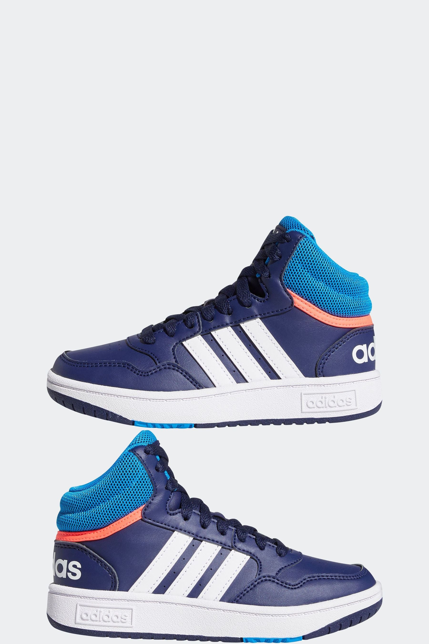 adidas Navy/White Hoops Mid Shoes