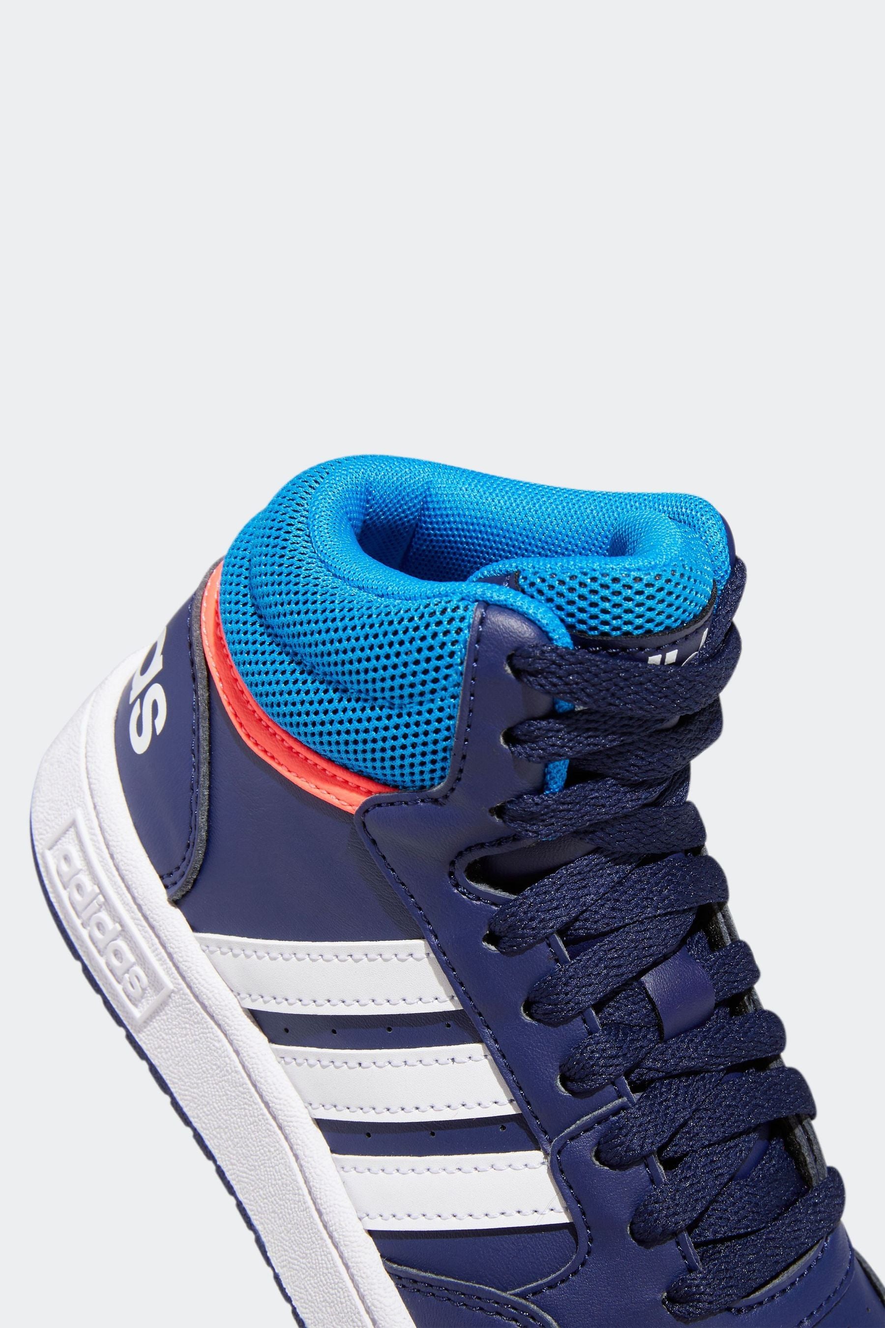 Navy/White adidas Hoops Mid Shoes