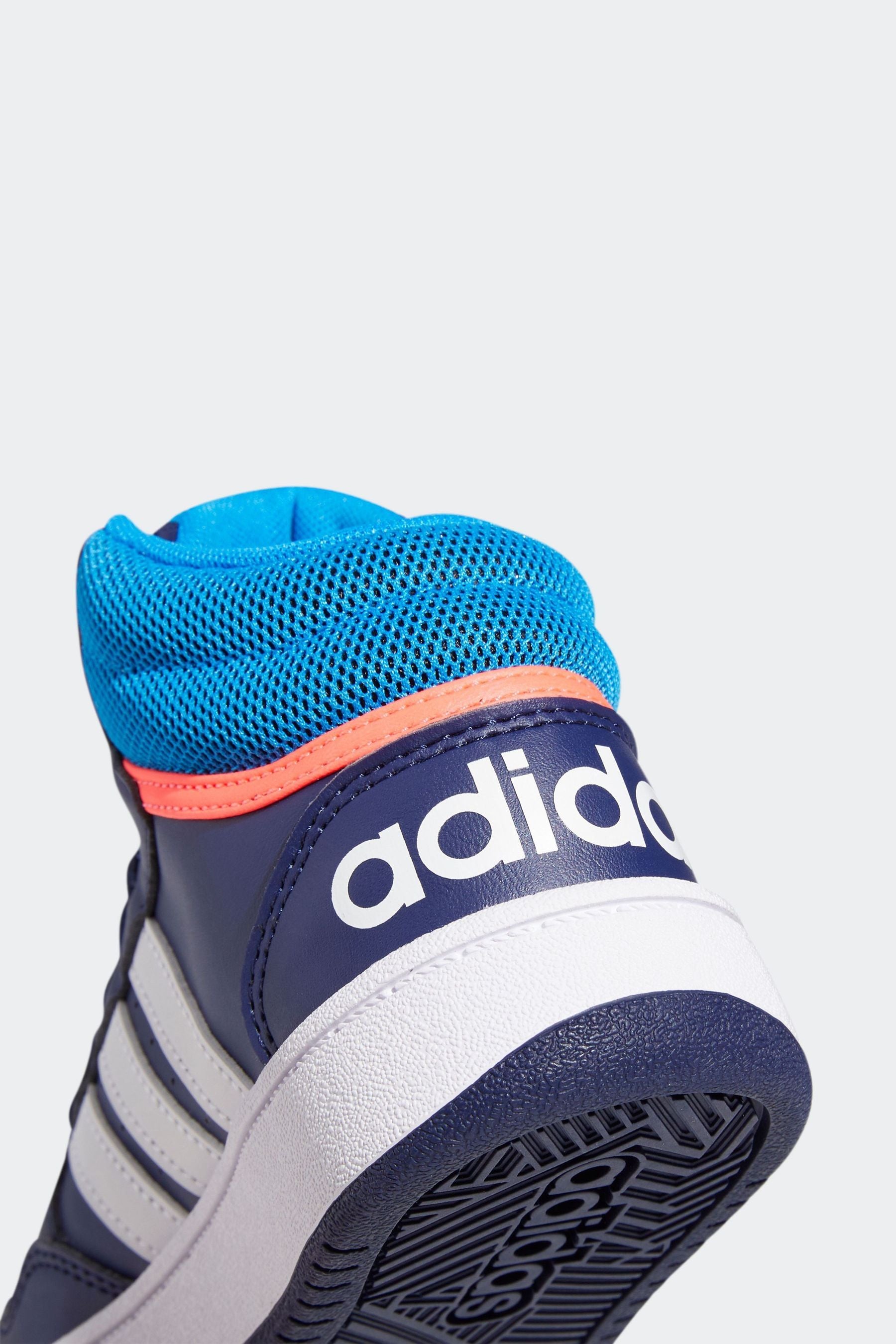 adidas Navy/White Hoops Mid Shoes