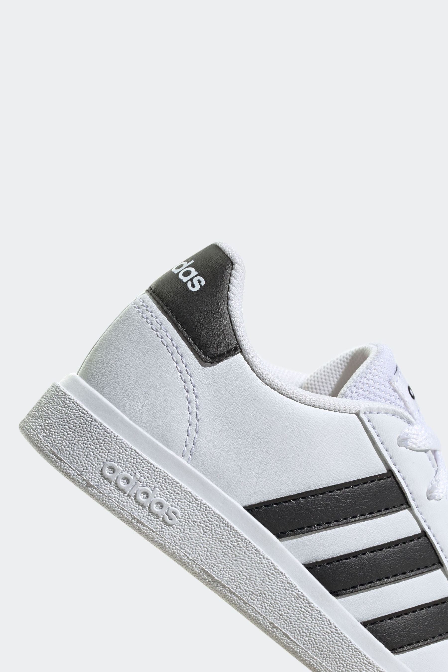 White/Black adidas Kids Sportswear Grand Court Lifestyle Tennis Lace-Up Trainers