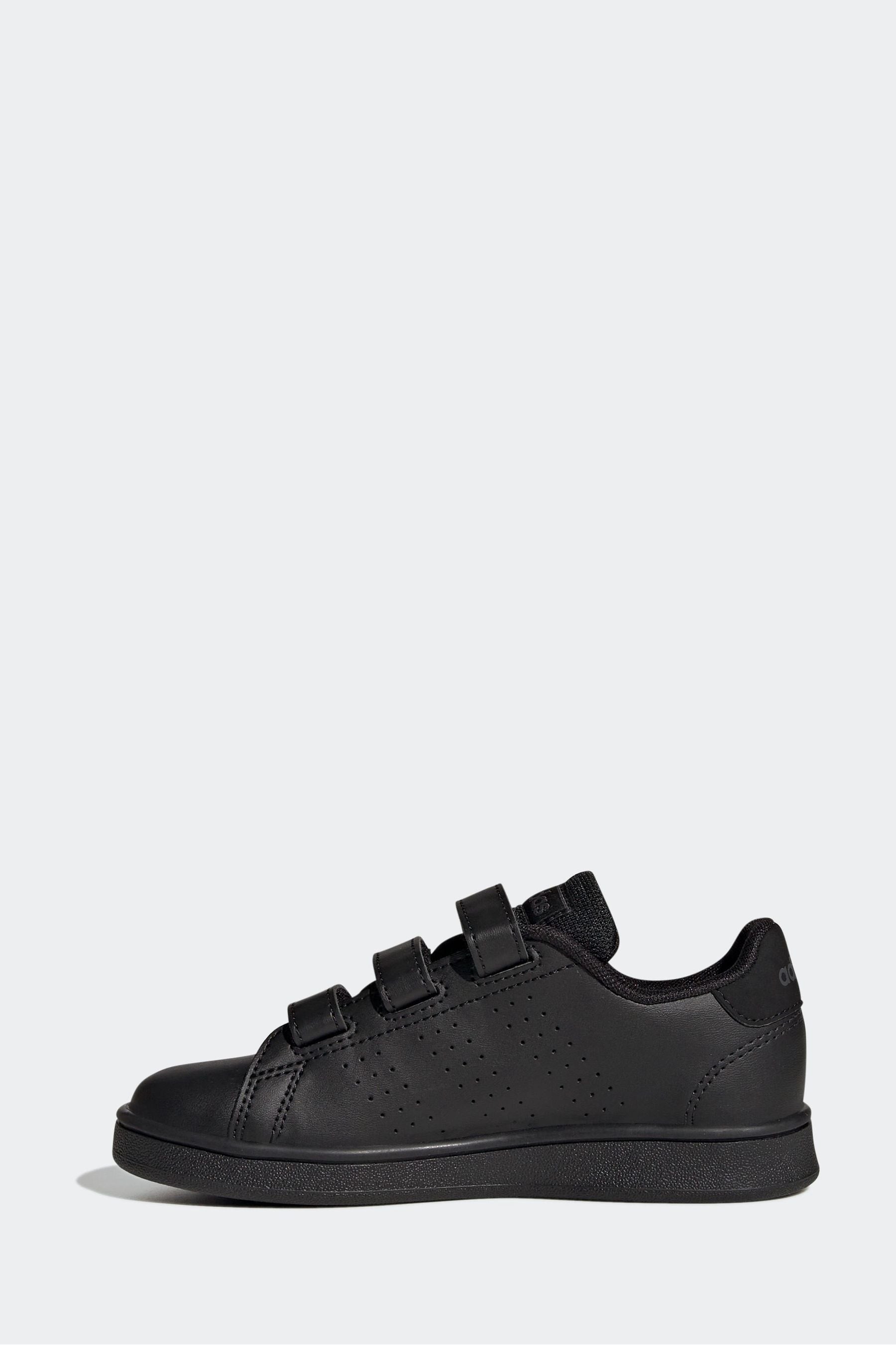 Black adidas Sportswear Advantage Court Lifestyle Hook And Loop Trainers