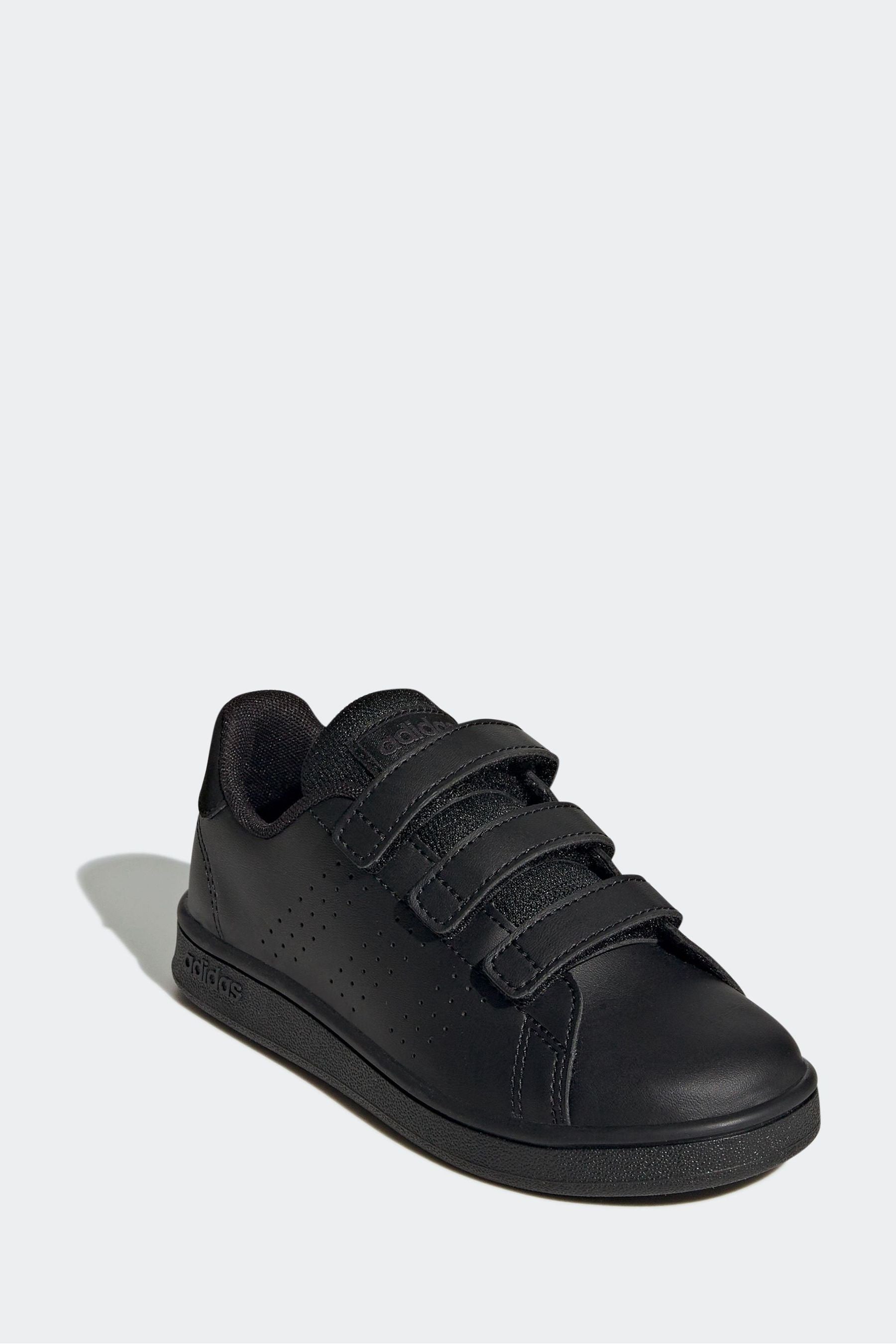 Black adidas Sportswear Advantage Court Lifestyle Hook And Loop Trainers