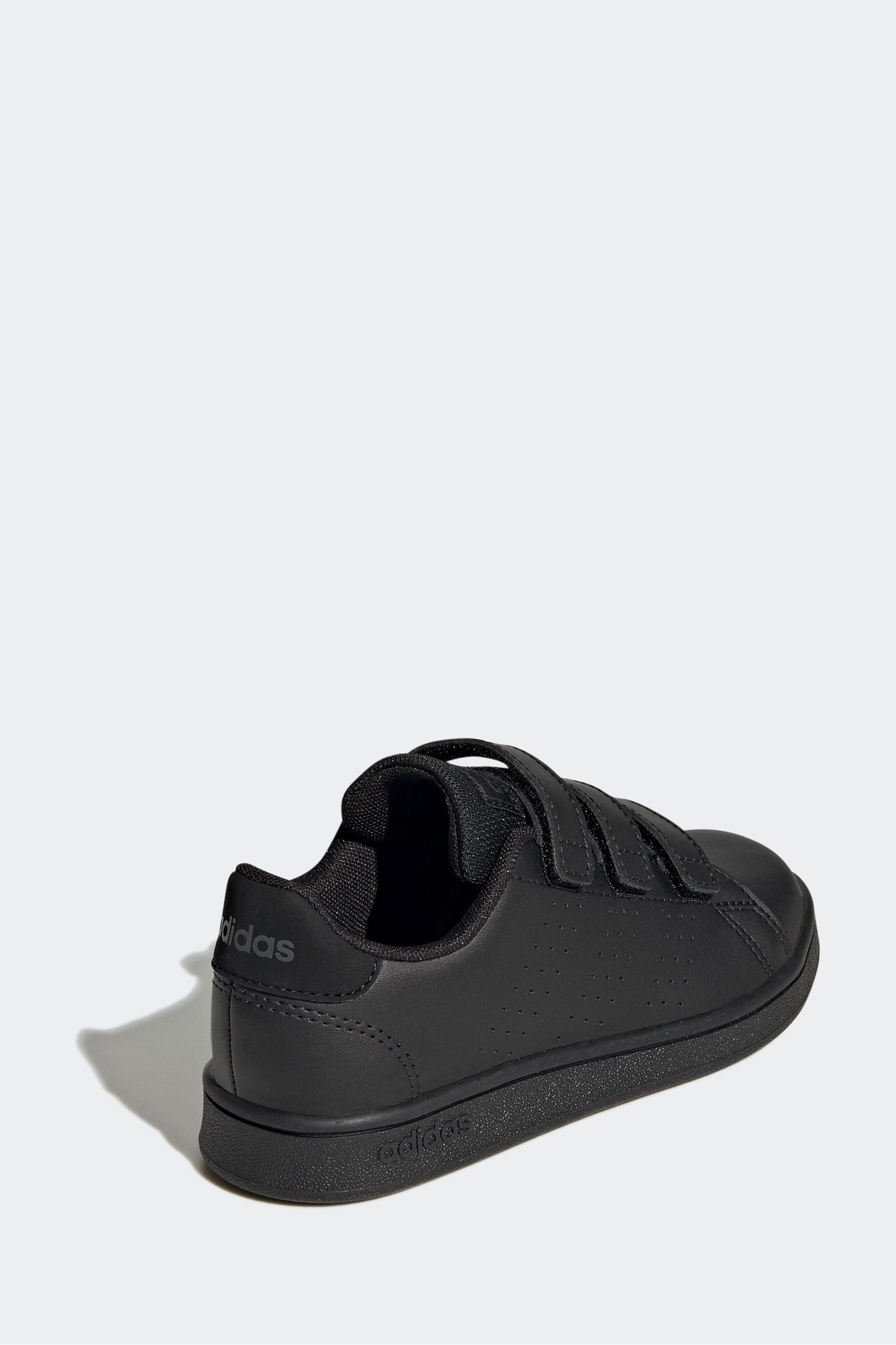 Black adidas Sportswear Advantage Court Lifestyle Hook And Loop Trainers