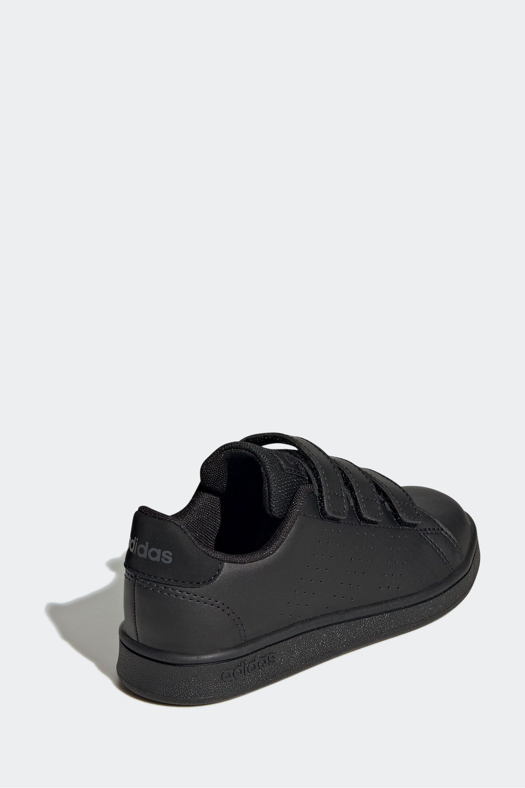 adidas Black Sportswear Advantage Court Lifestyle Hook And Loop Trainers