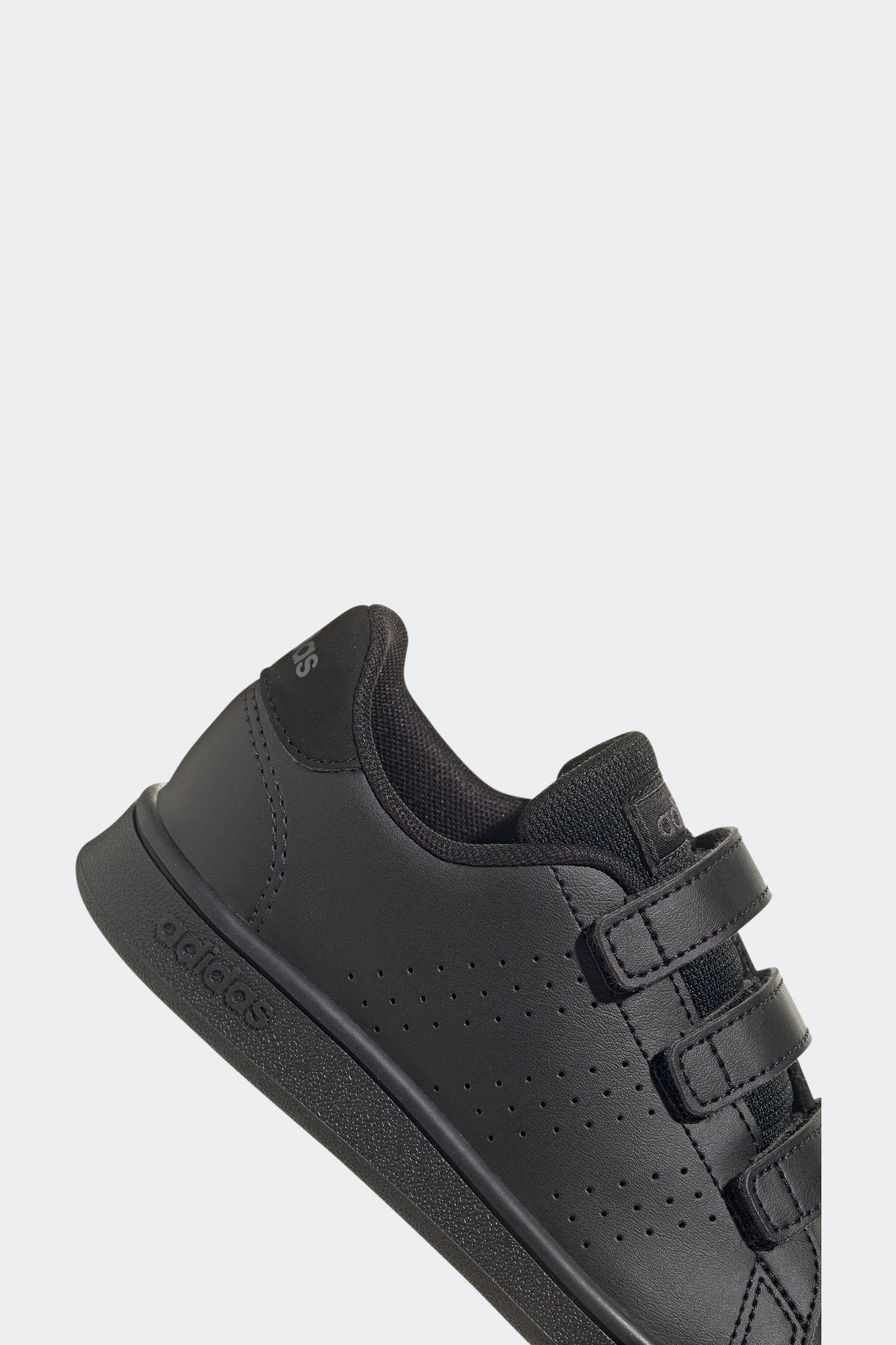 Black adidas Sportswear Advantage Court Lifestyle Hook And Loop Trainers