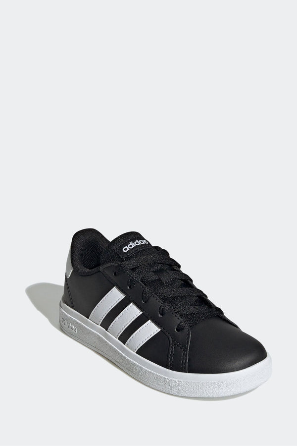 adidas Black/White Grand Court Lace-Up Trainers