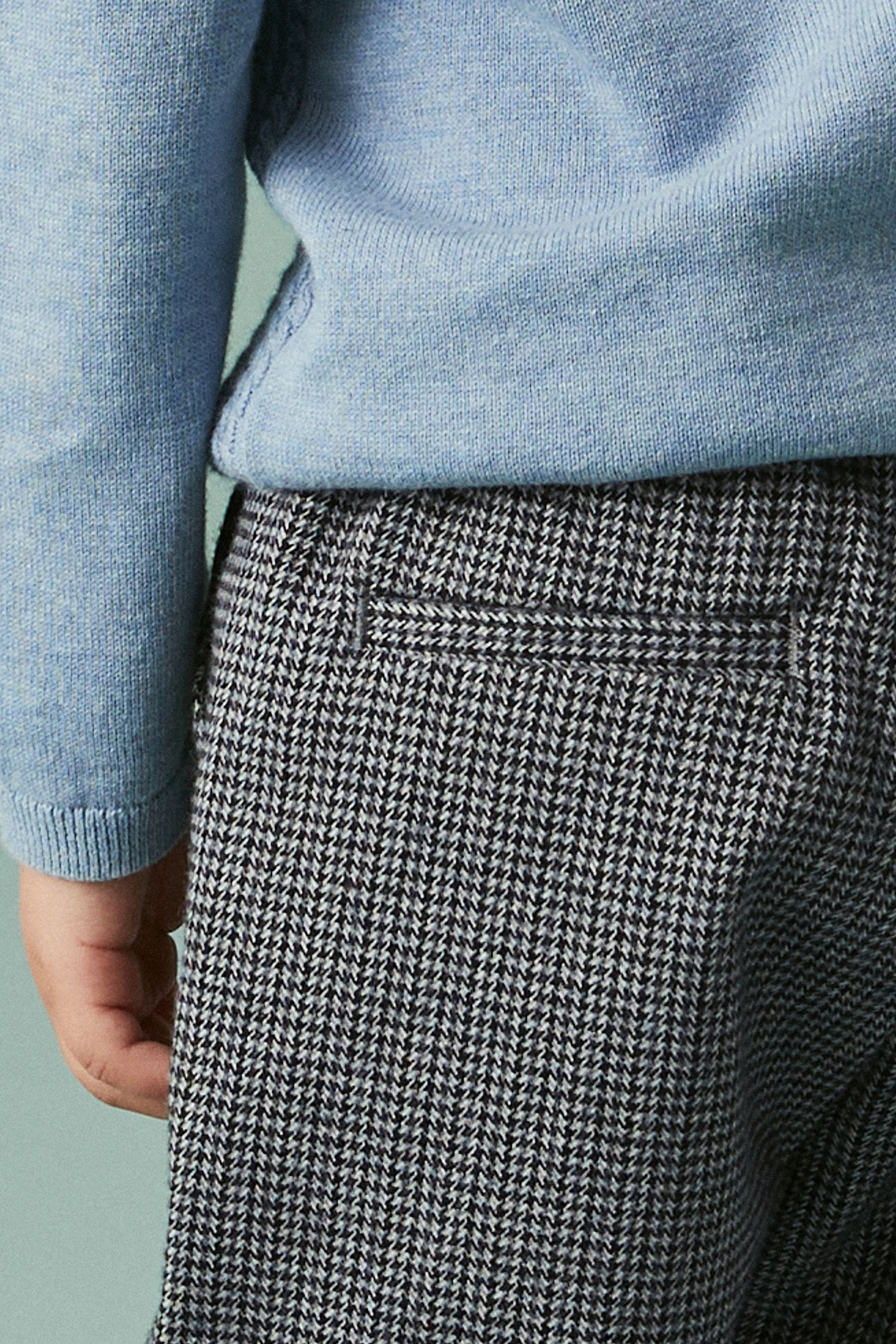 Black/White Dogtooth Cosy Pull On Trousers (3mths-7yrs)