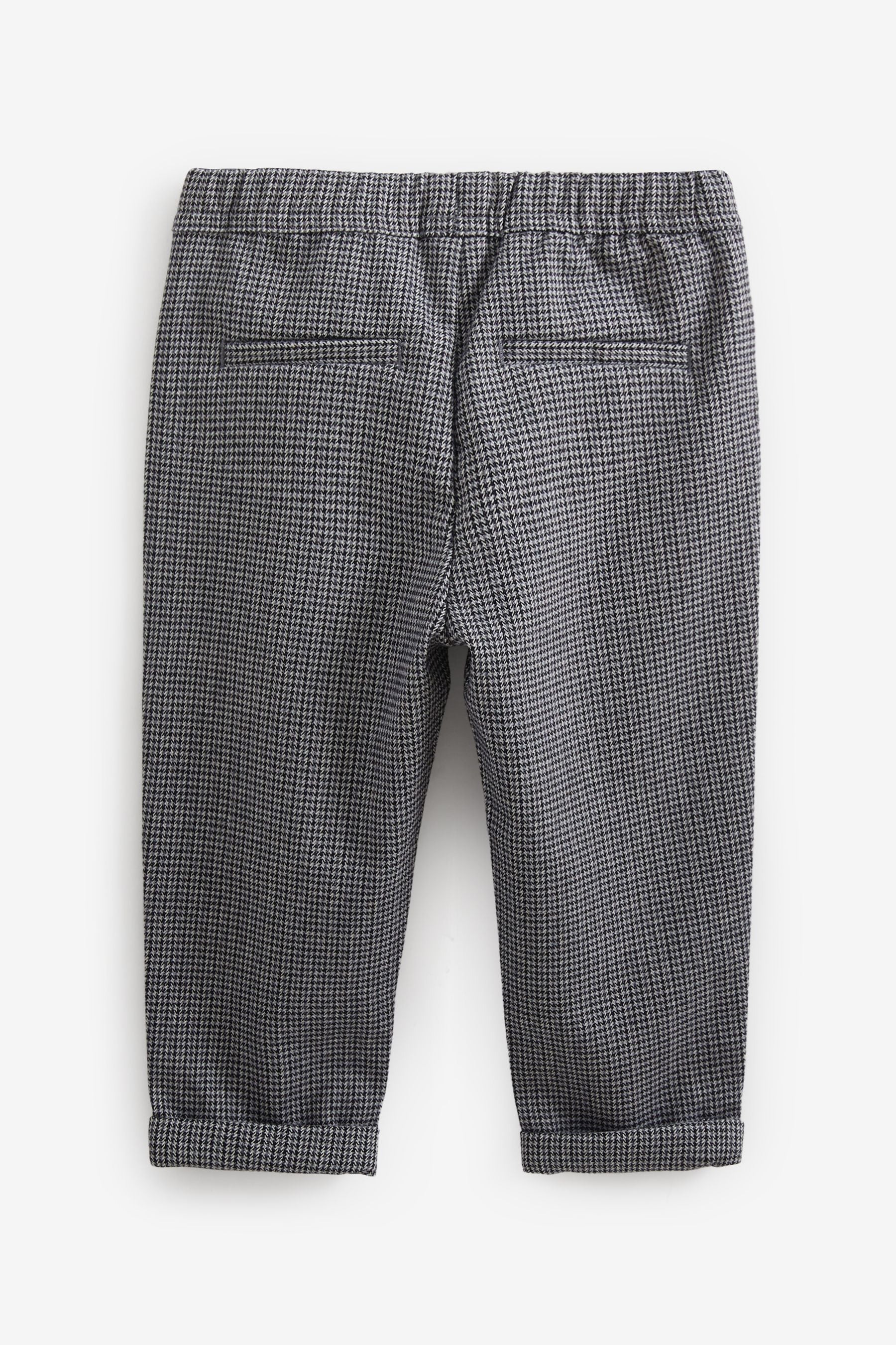 Black/White Dogtooth Cosy Pull On Trousers (3mths-7yrs)