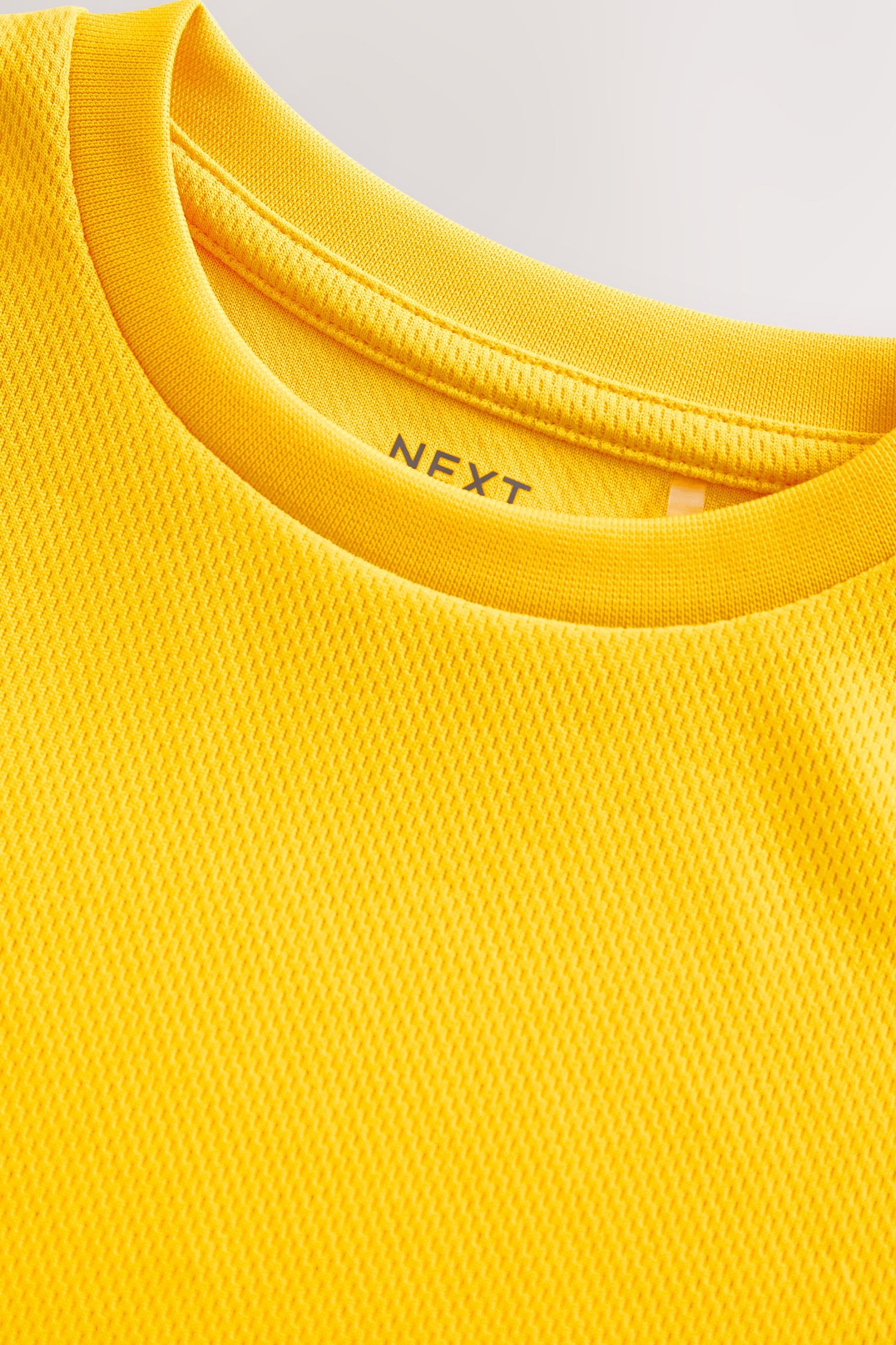 Yellow Single Sports T-Shirt (3-16yrs)