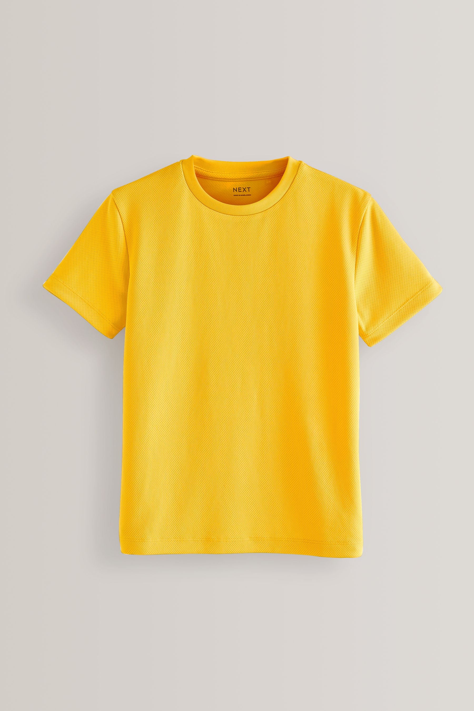 Yellow Single Sports T-Shirt (3-16yrs)