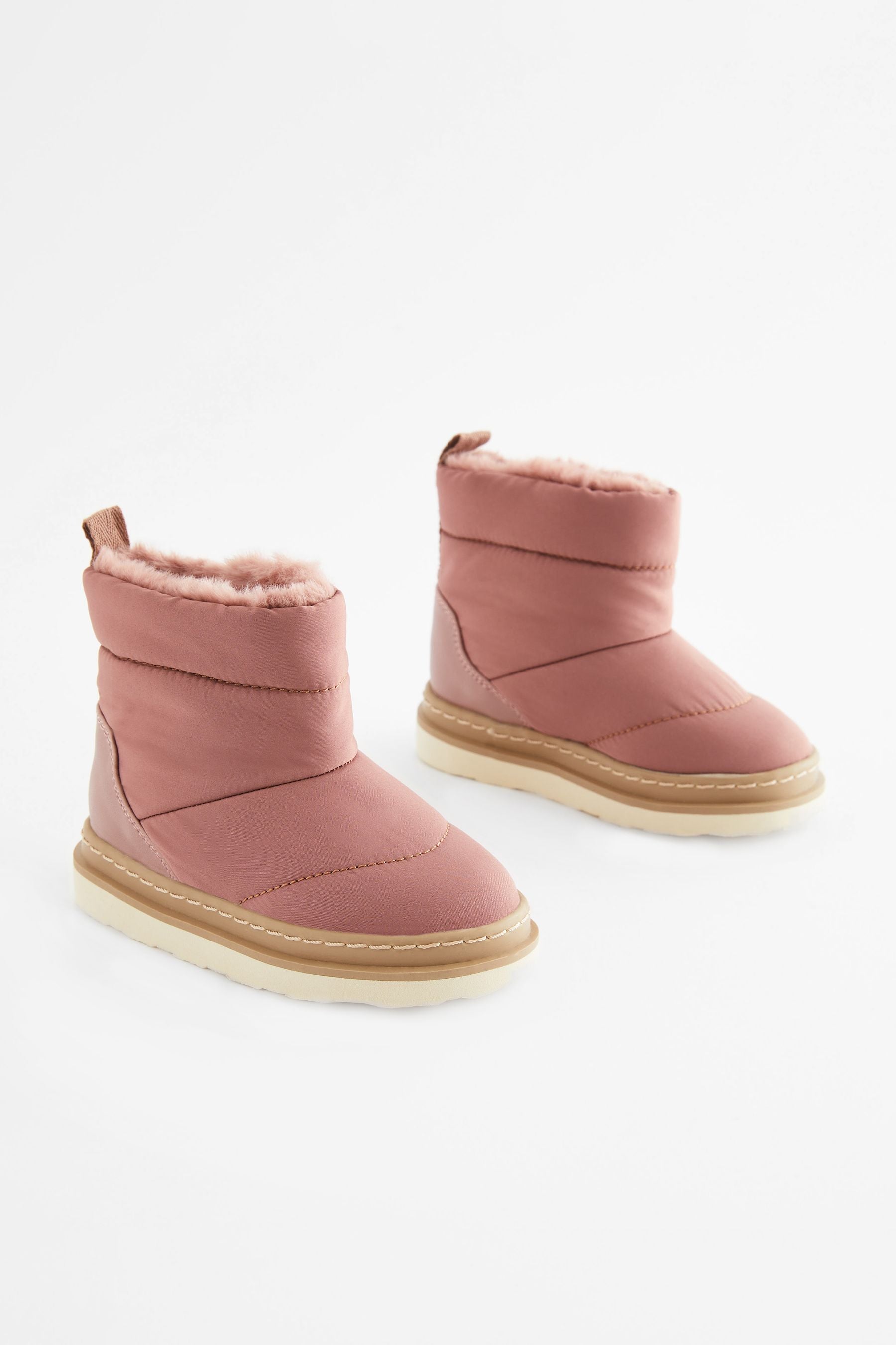 Fig Pink Quilted Boots