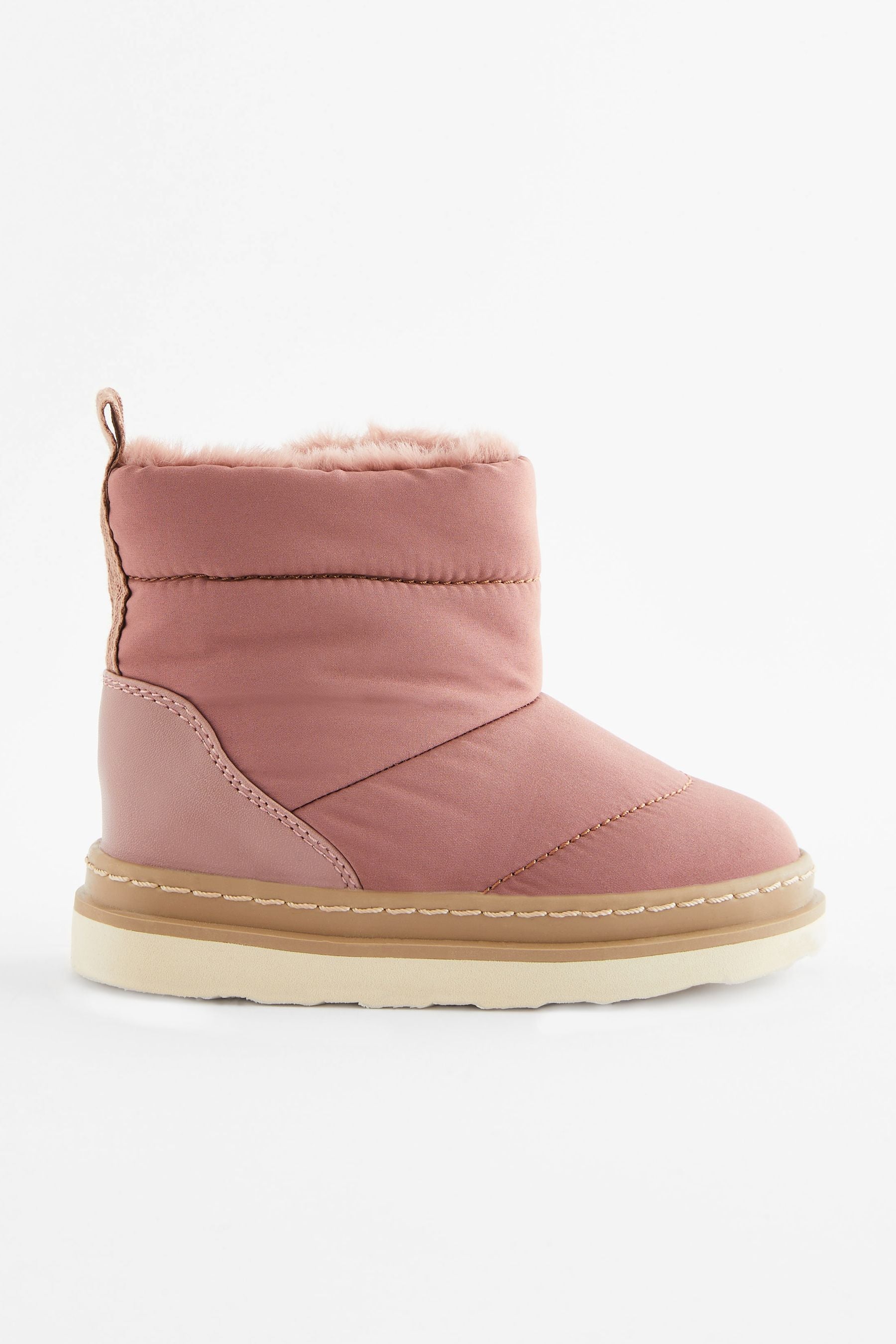 Fig Pink Quilted Boots