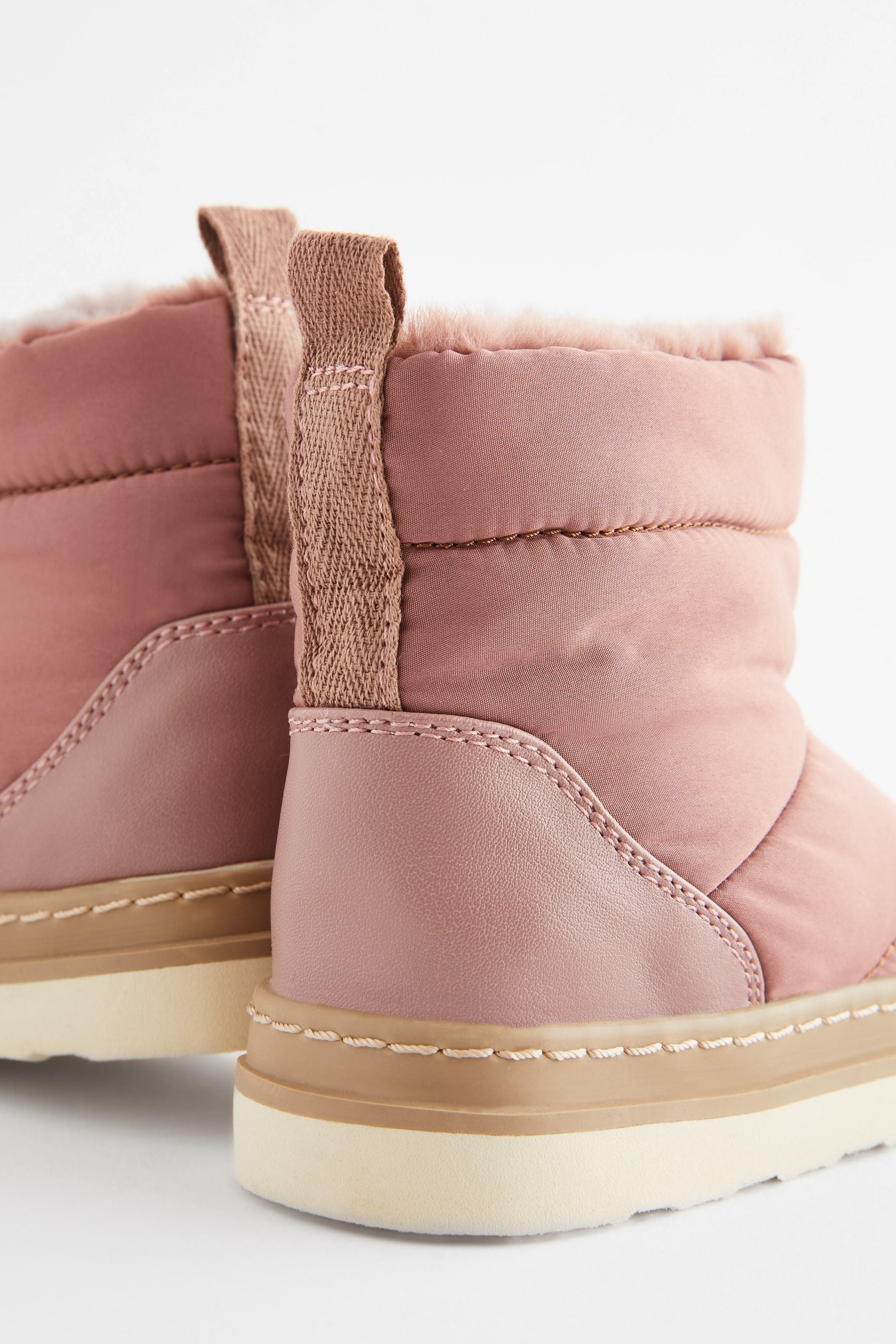 Fig Pink Quilted Boots