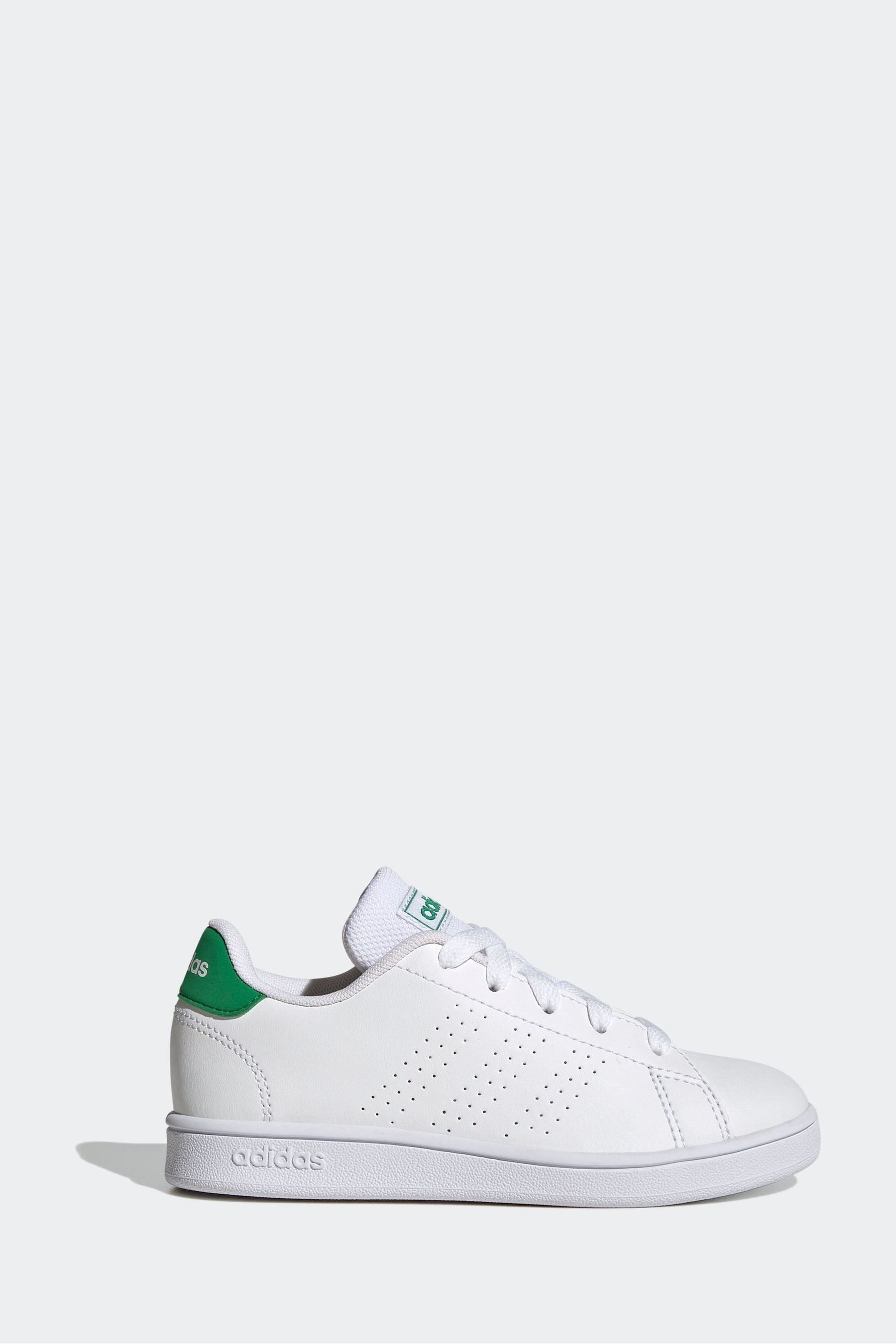 Green/White adidas Sportswear Advantage Lifestyle Court Lace Trainers