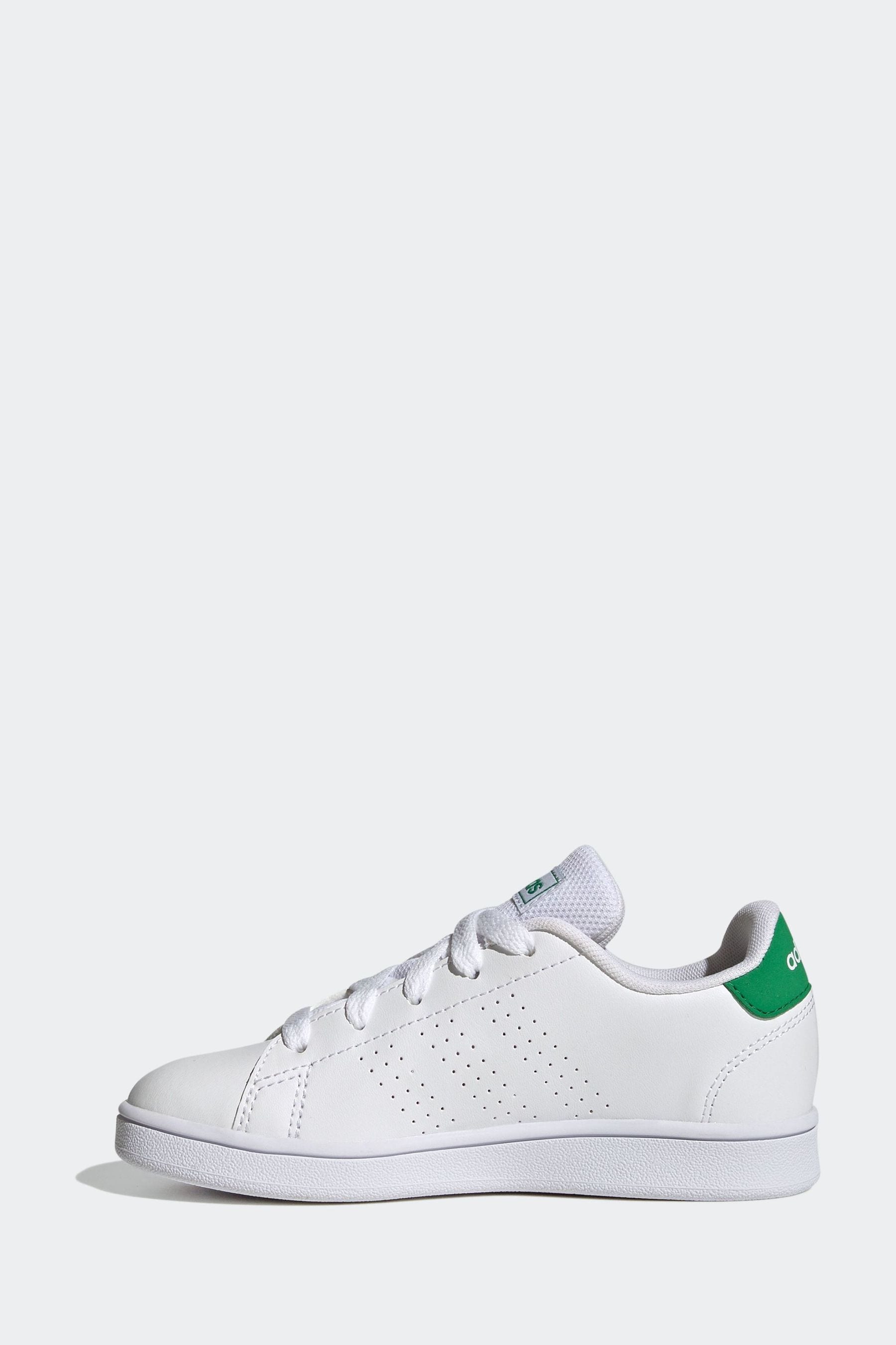 Green/White adidas Sportswear Advantage Lifestyle Court Lace Trainers