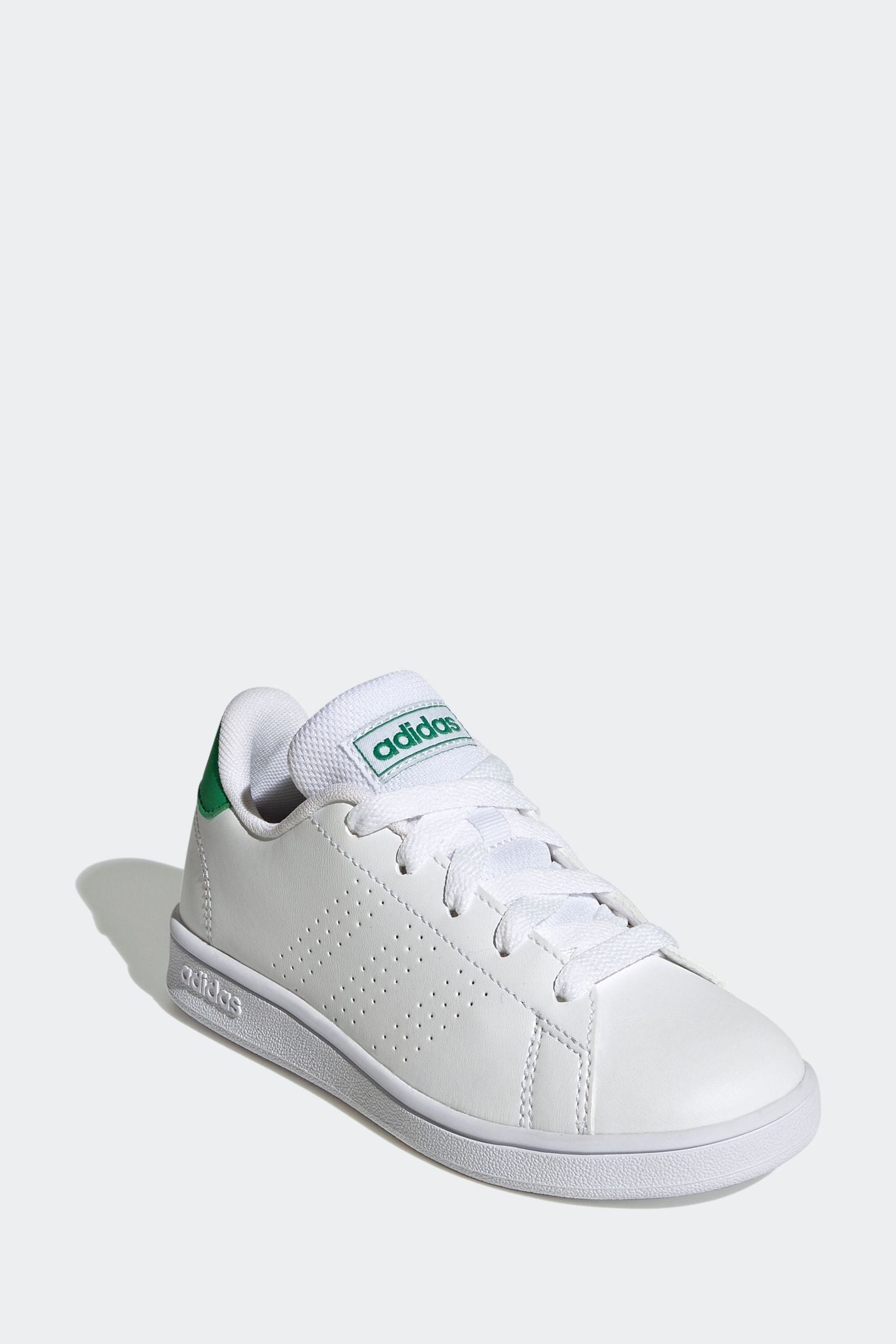 Green/White adidas Sportswear Advantage Lifestyle Court Lace Trainers