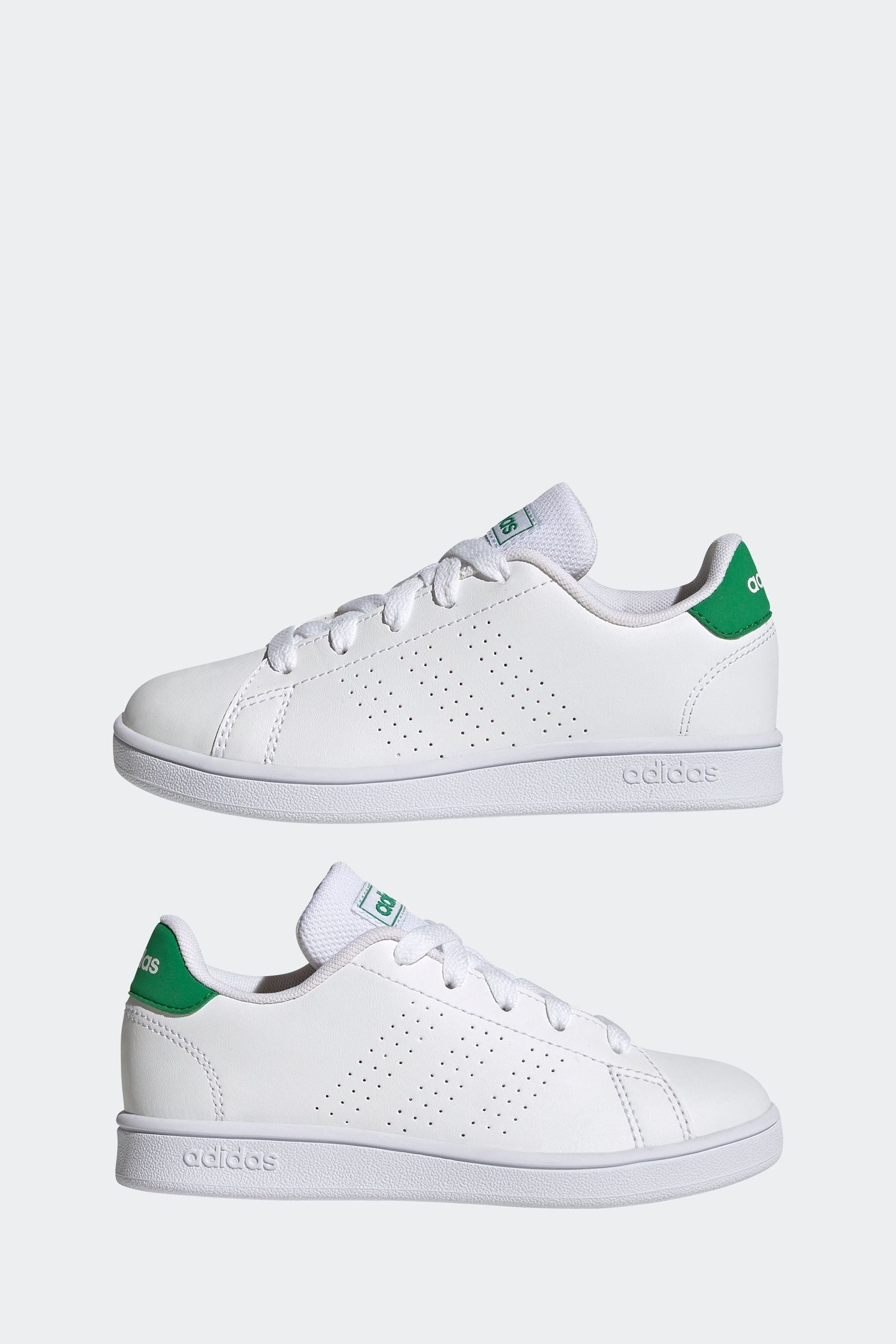 Green/White adidas Sportswear Advantage Lifestyle Court Lace Trainers