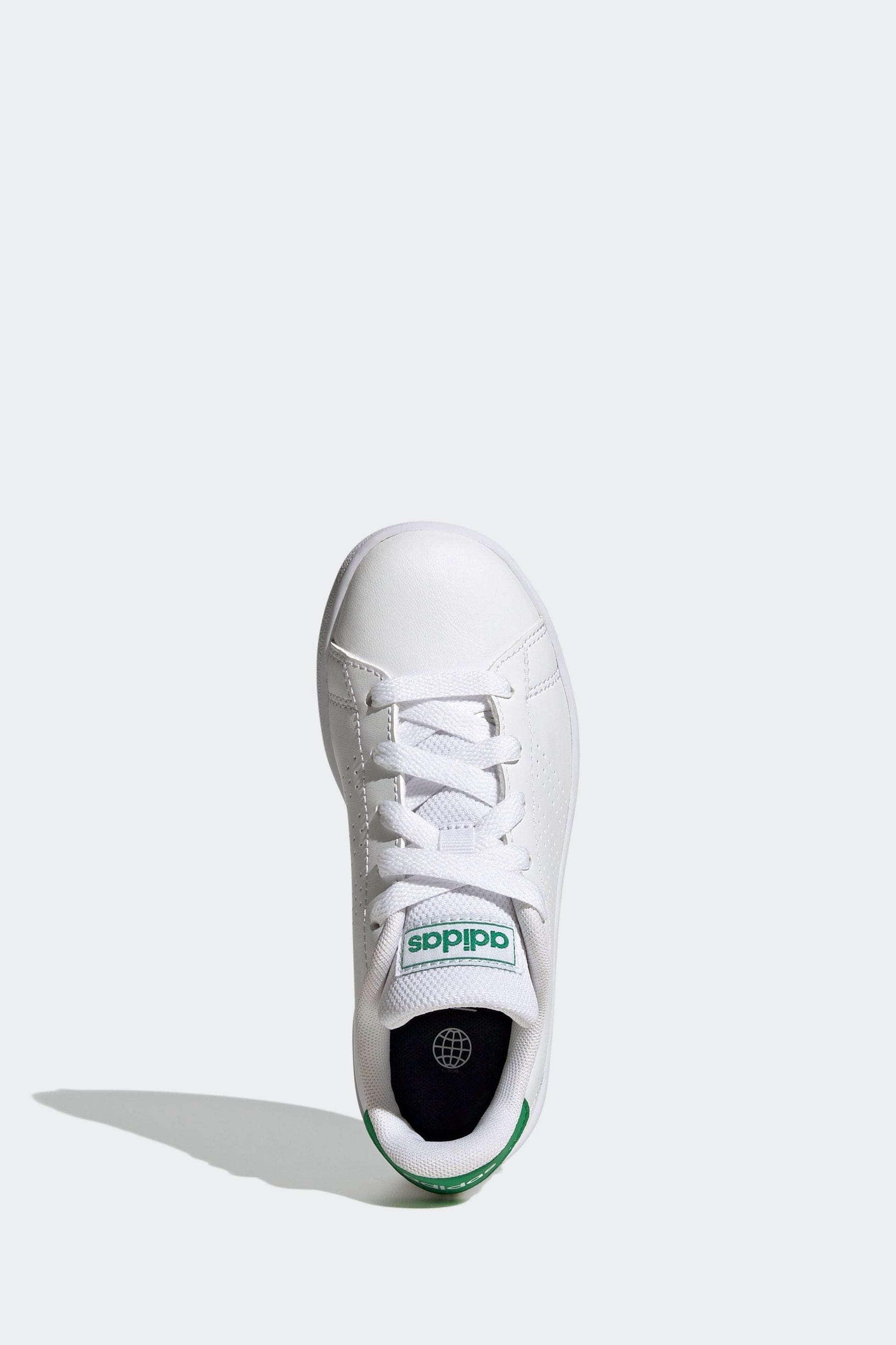 Green/White adidas Sportswear Advantage Lifestyle Court Lace Trainers