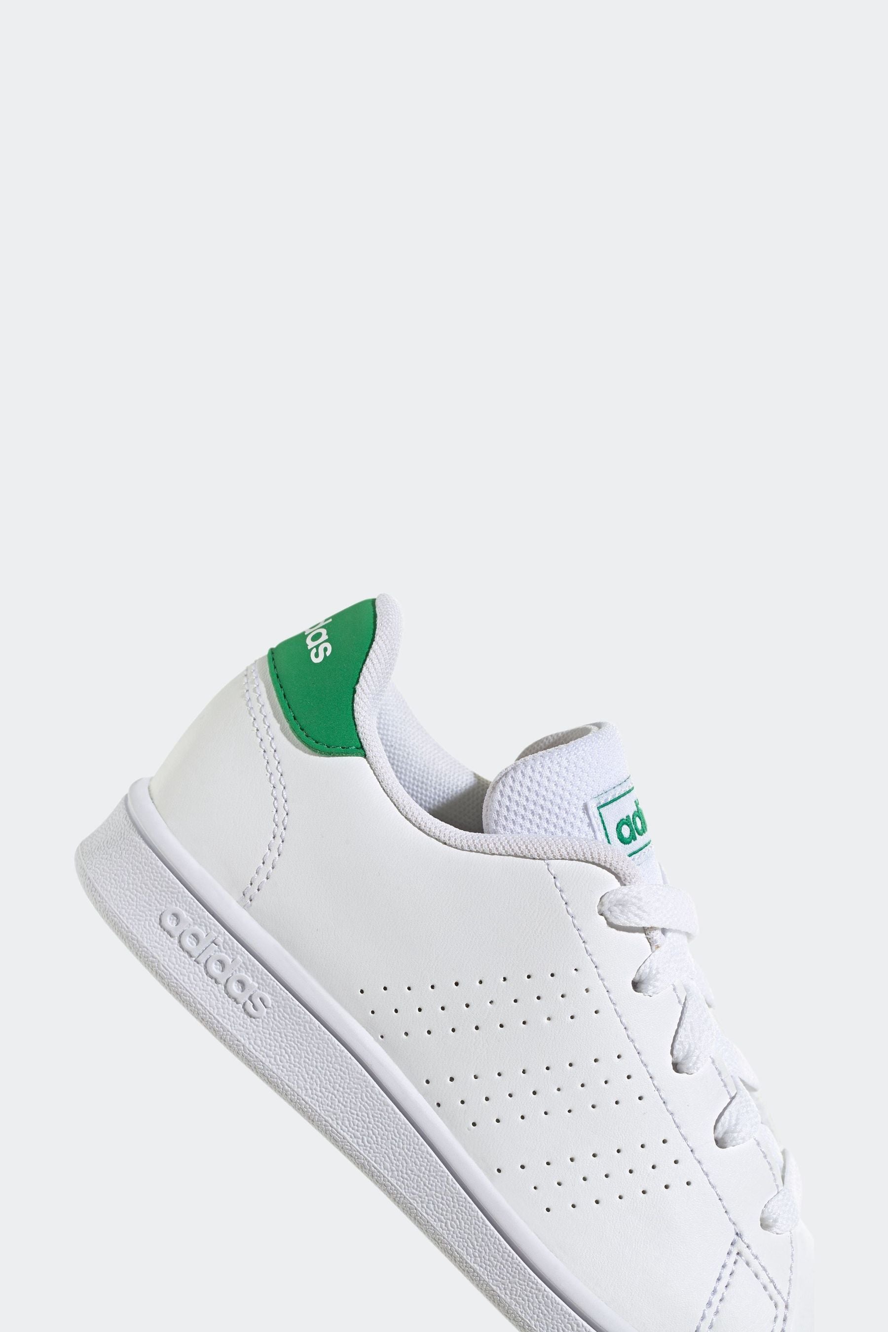 Green/White adidas Sportswear Advantage Lifestyle Court Lace Trainers