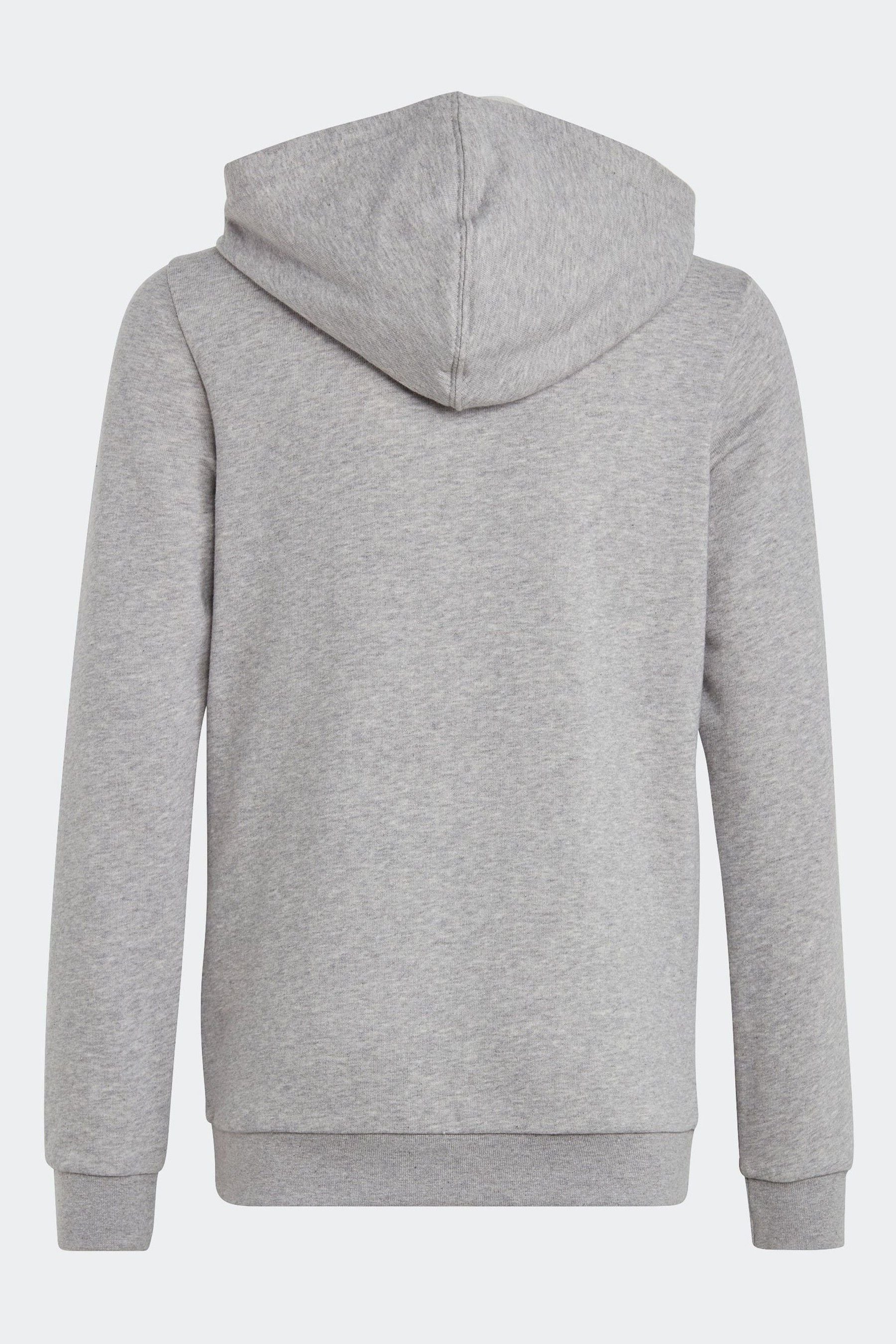 adidas Grey Sportswear Essentials Two Colored Big Logo Cotton Hoodie