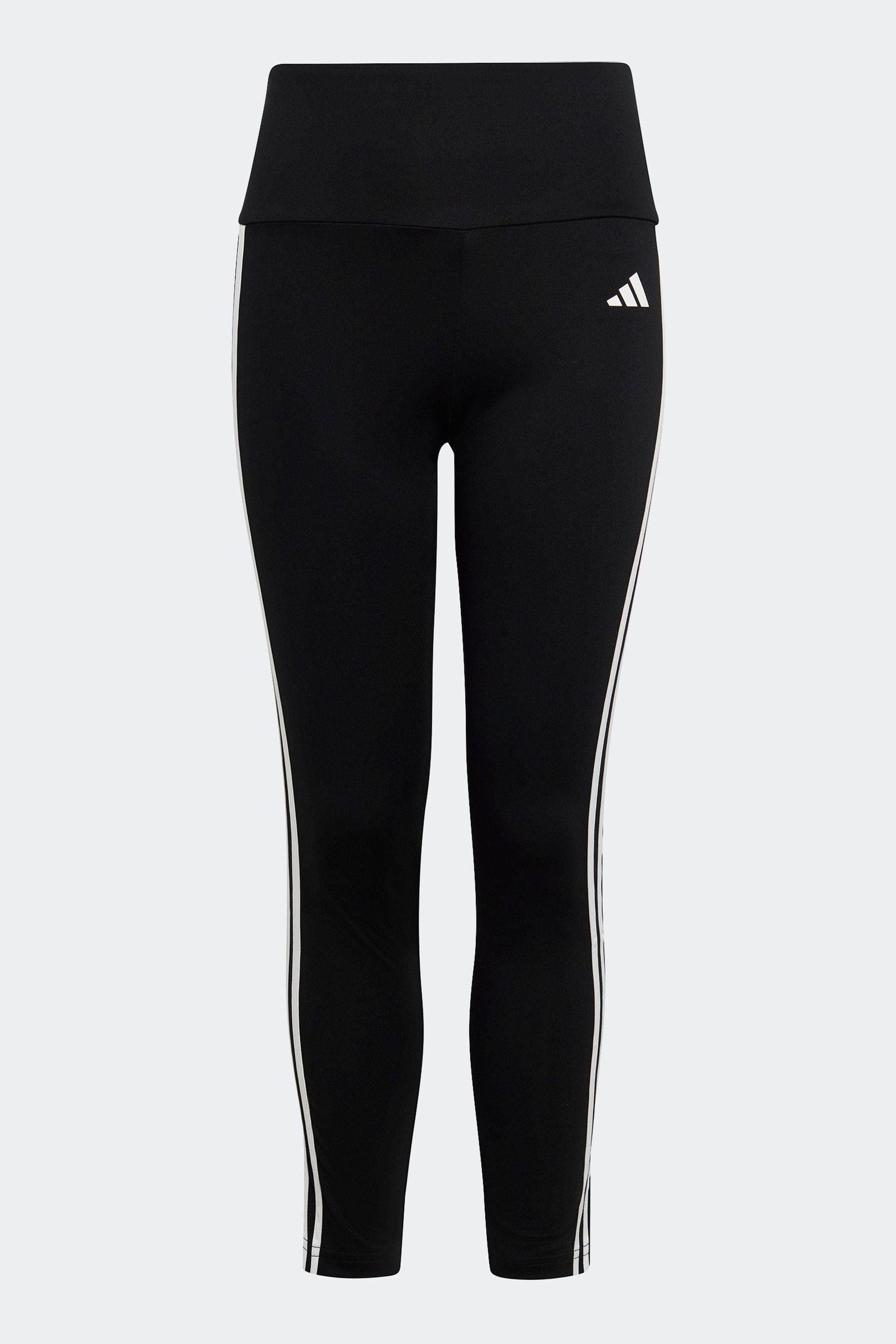 adidas Black Sportswear Essentials Aeroready 3-Stripes High Waisted Leggings