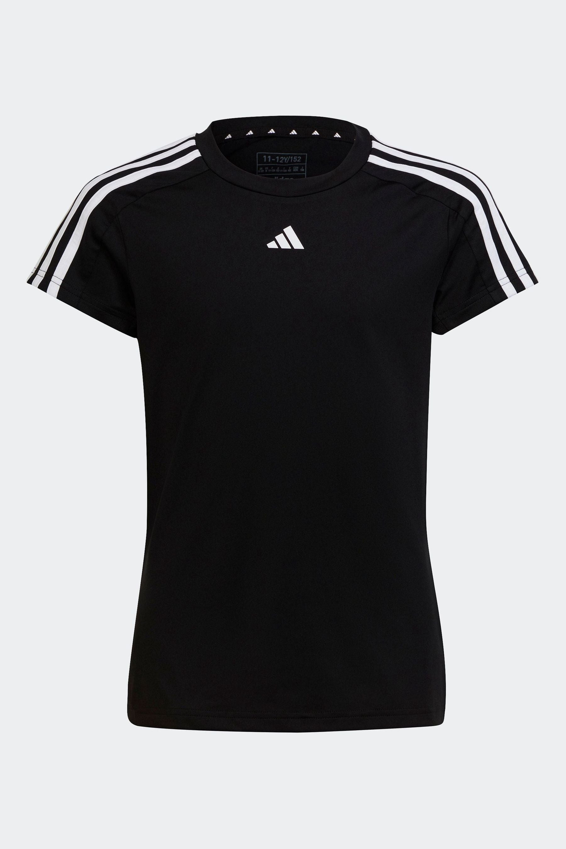 Black adidas Sportswear Train Essentials Aeroready 3 Stripes Slim Fit Training T-Shirt