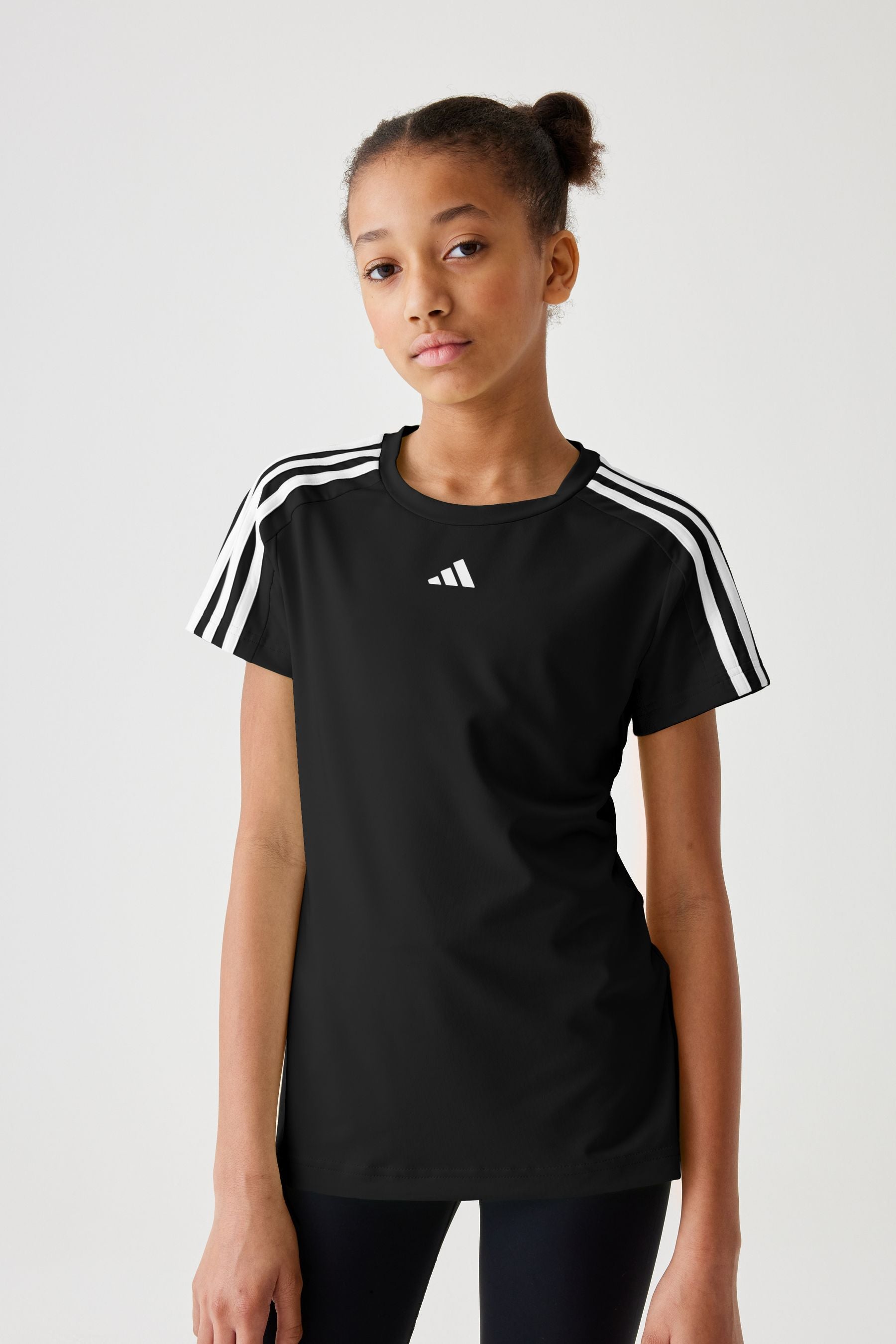 Black adidas Sportswear Train Essentials Aeroready 3 Stripes Slim Fit Training T-Shirt