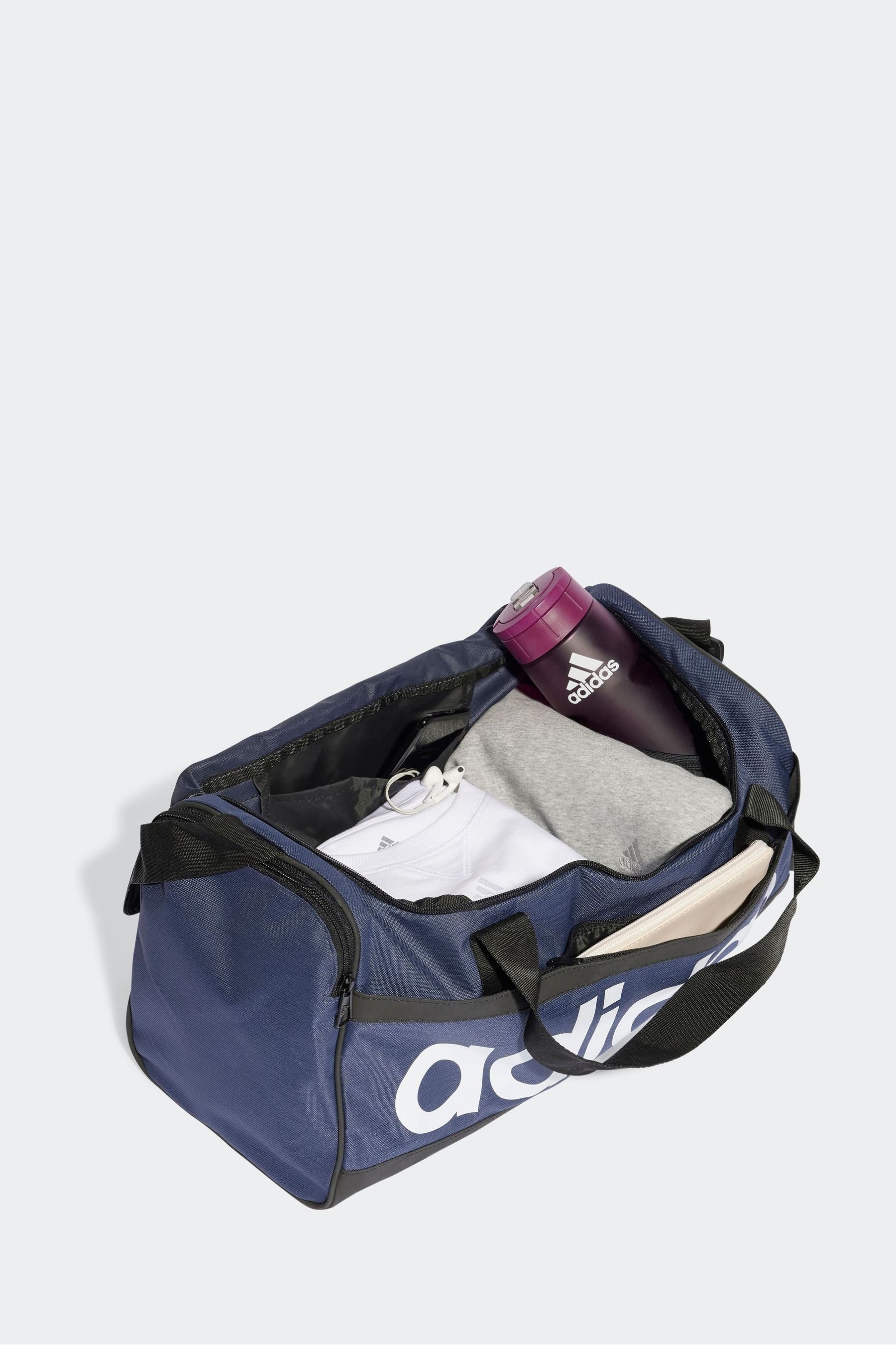 adidas Blue Linear Duffle Bag