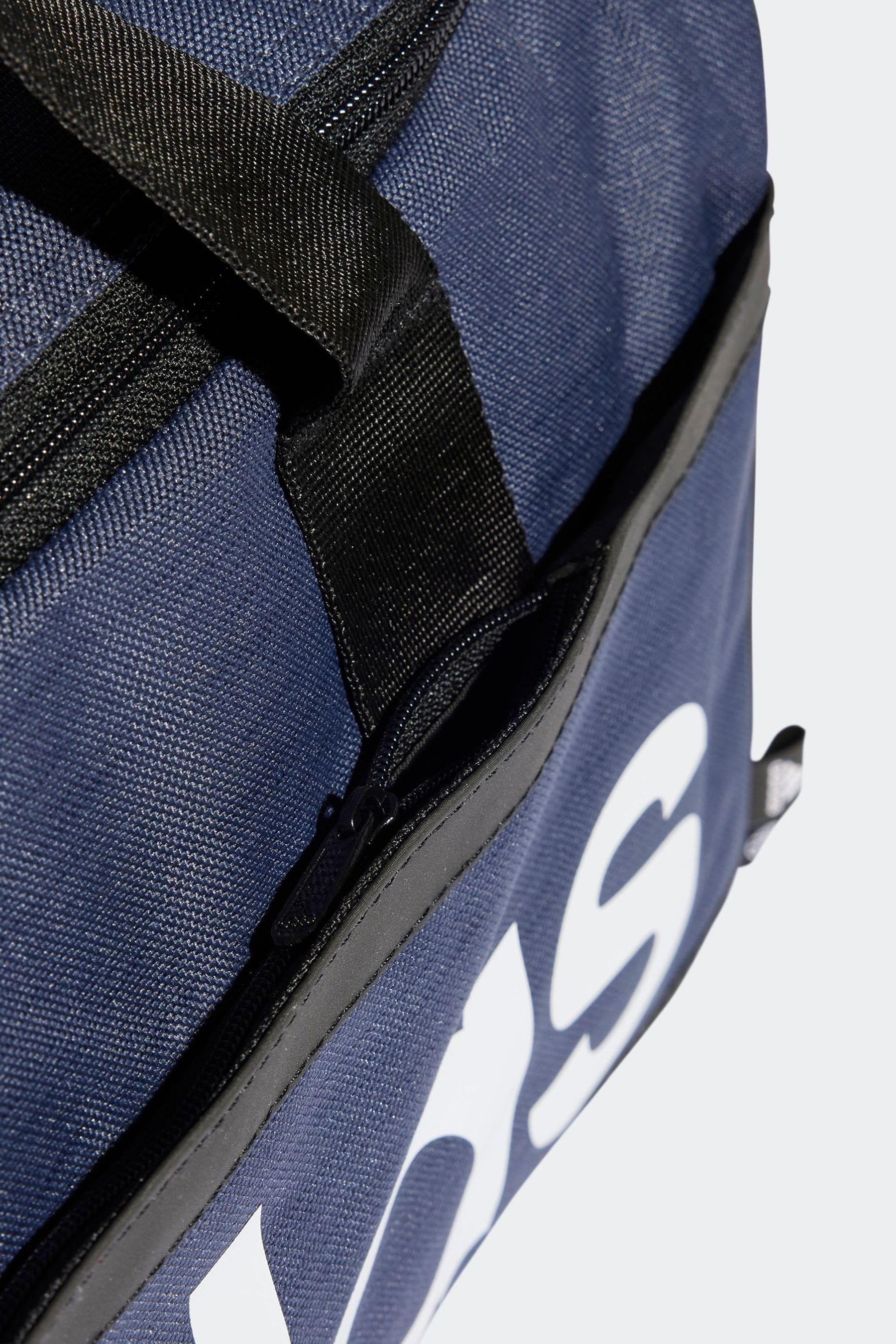 adidas Blue Medium Essentials Linear Duffel Bag