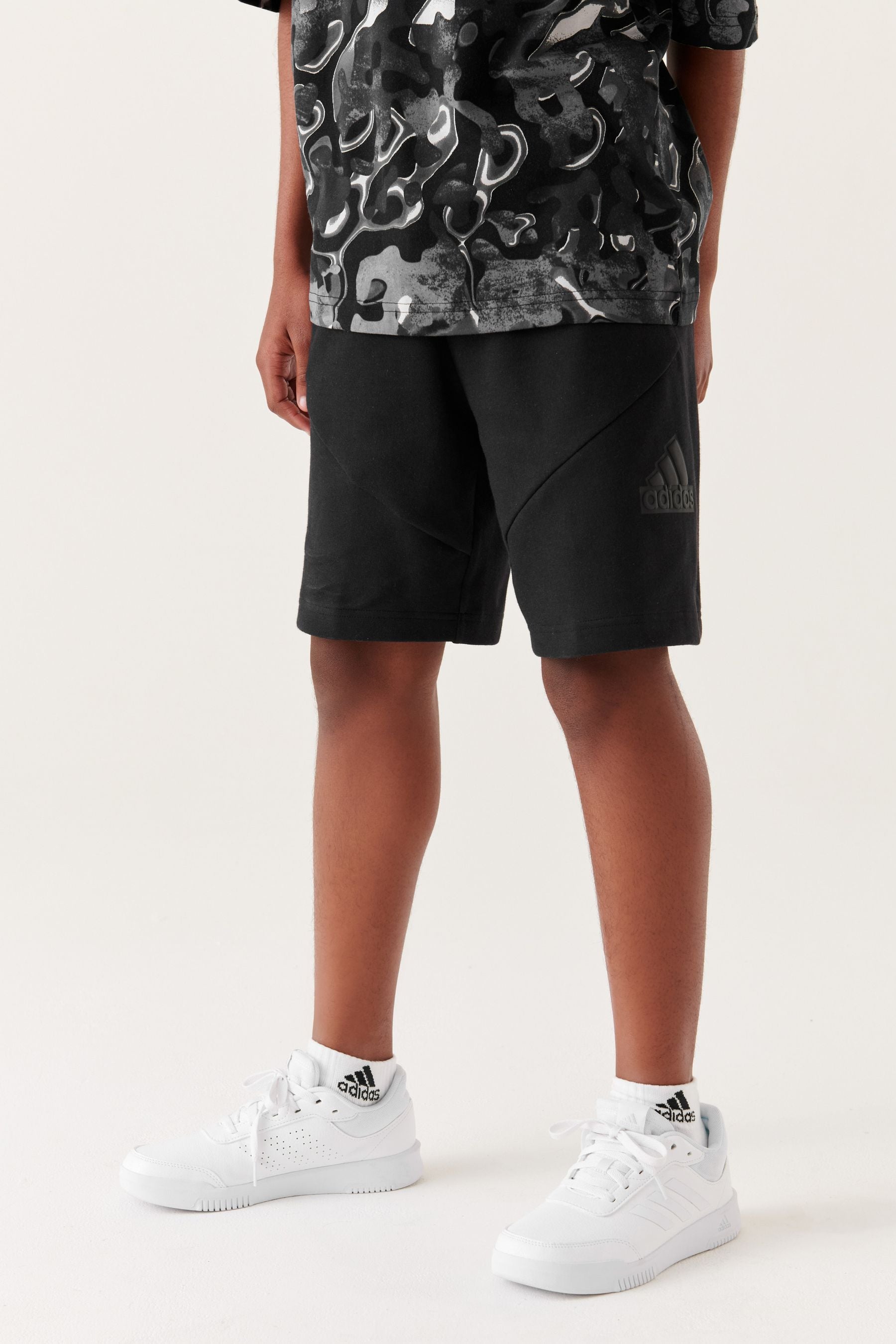 adidas Black Sportswear Future Icons Logo 8-Inch Shorts