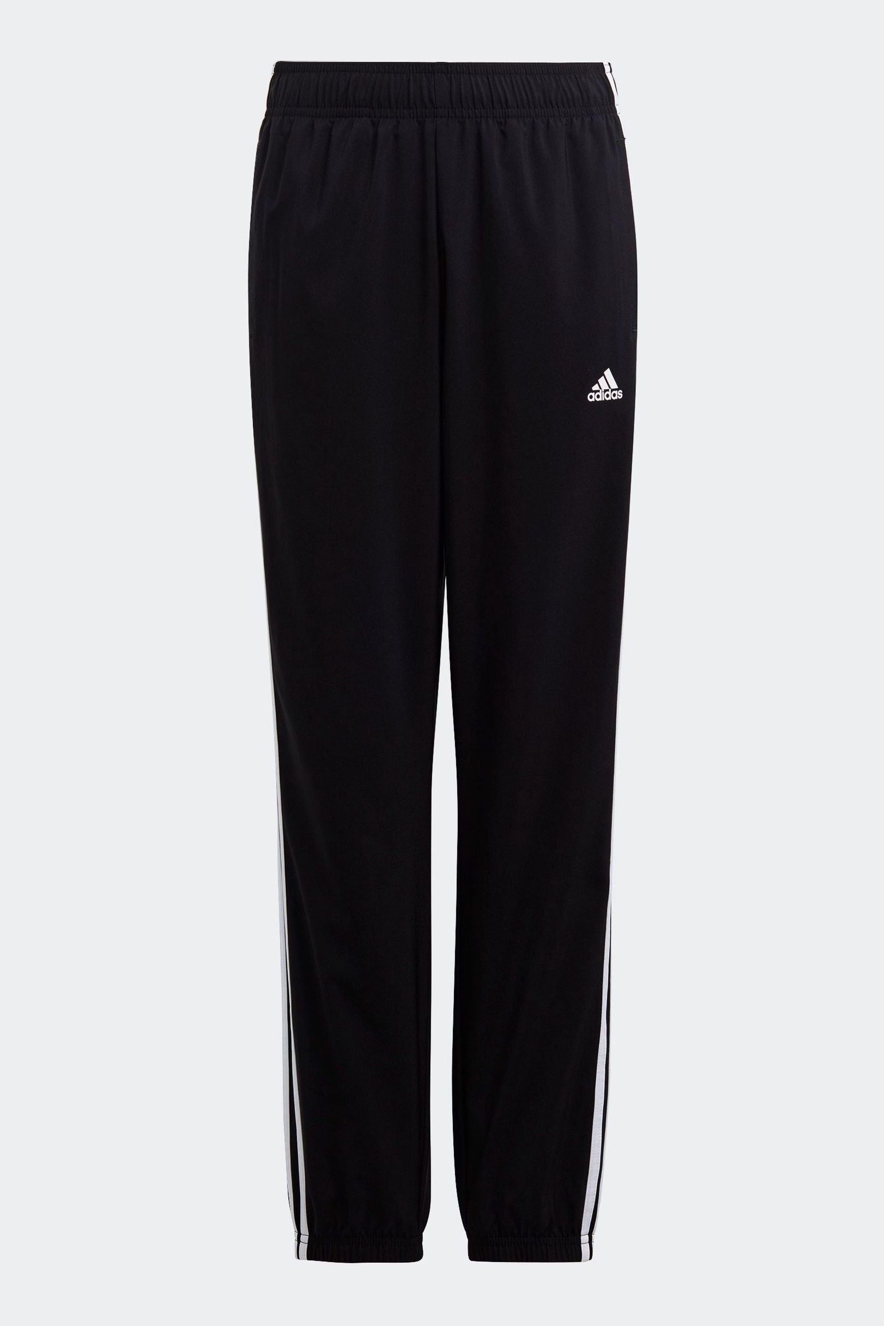 adidas Black Sportswear Essentials 3-Stripes Woven Joggers