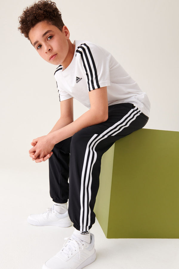 Black adidas Sportswear Essentials 3-Stripes Woven Joggers