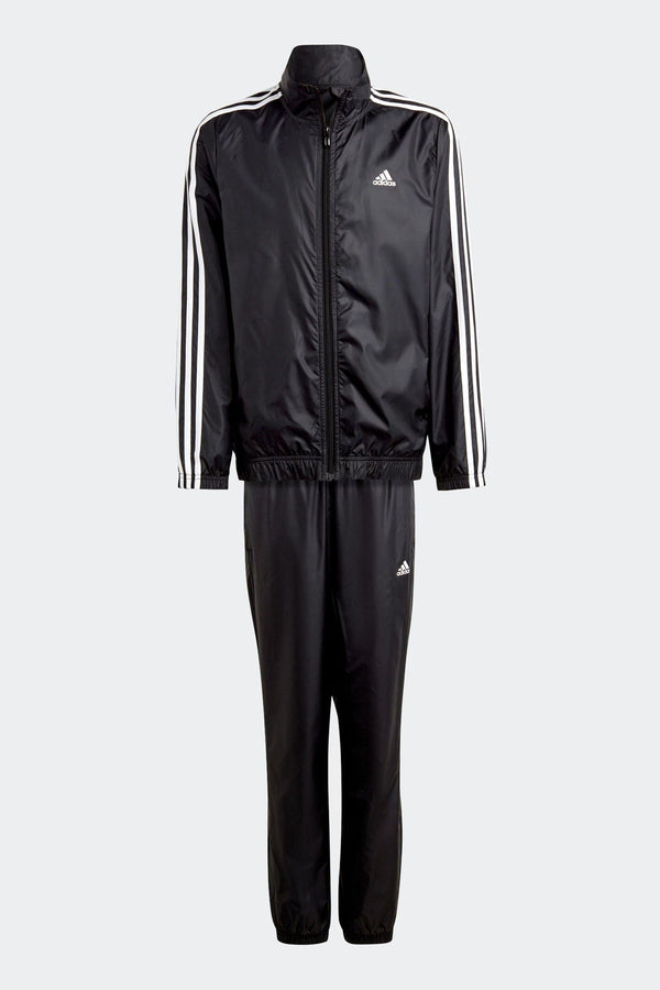 adidas Black Sportswear Essentials 3-Stripes Woven Tracksuit