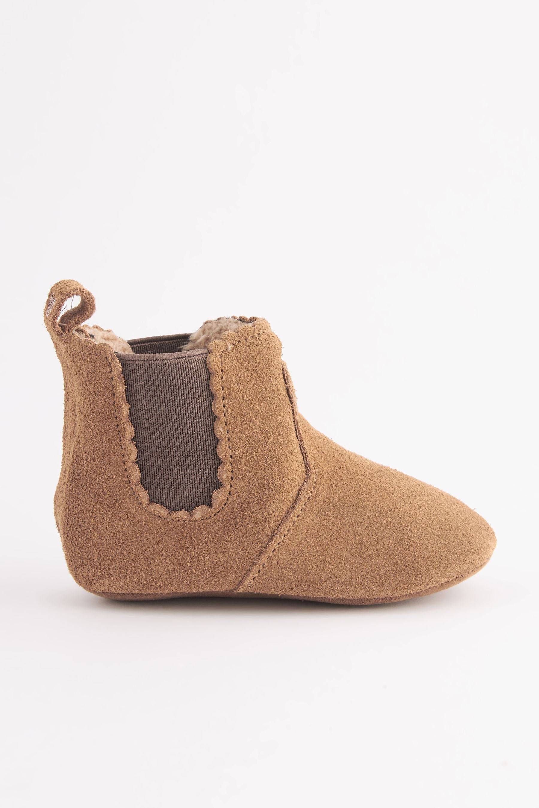 Tan Brown Leather Chelsea Baby Boots (0-24mths)