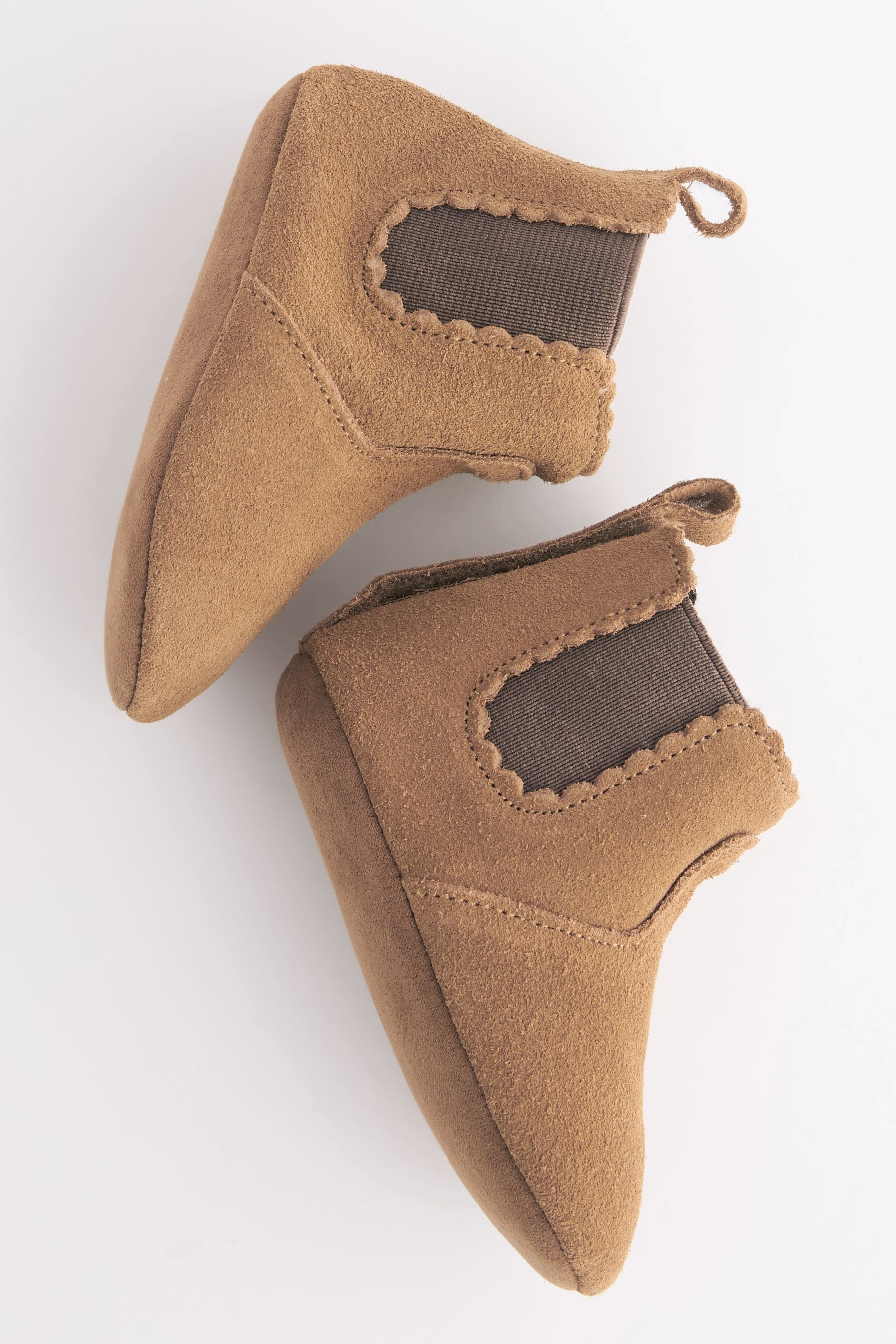 Tan Brown Leather Chelsea Baby Boots (0-24mths)