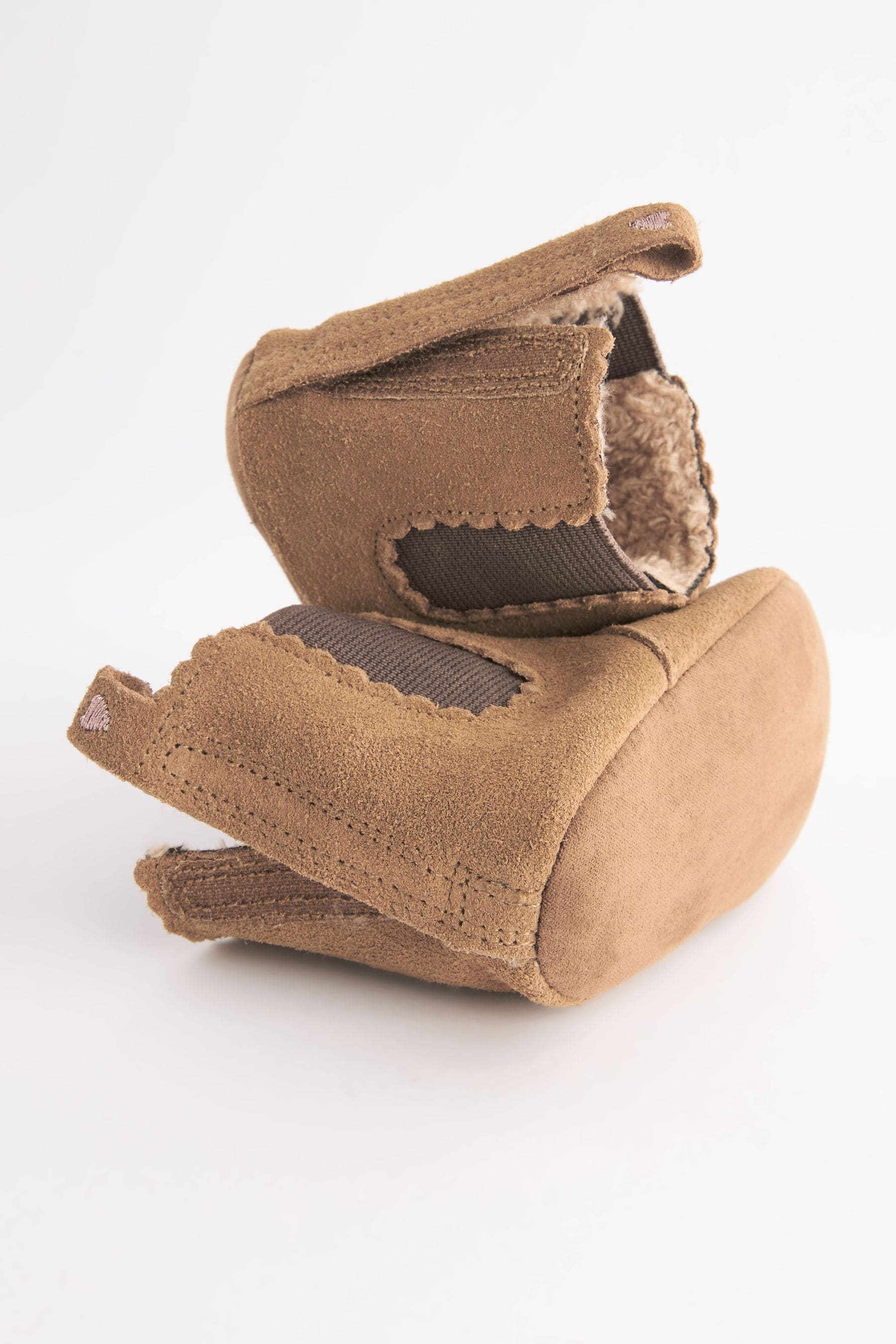 Tan Brown Leather Chelsea Baby Boots (0-24mths)