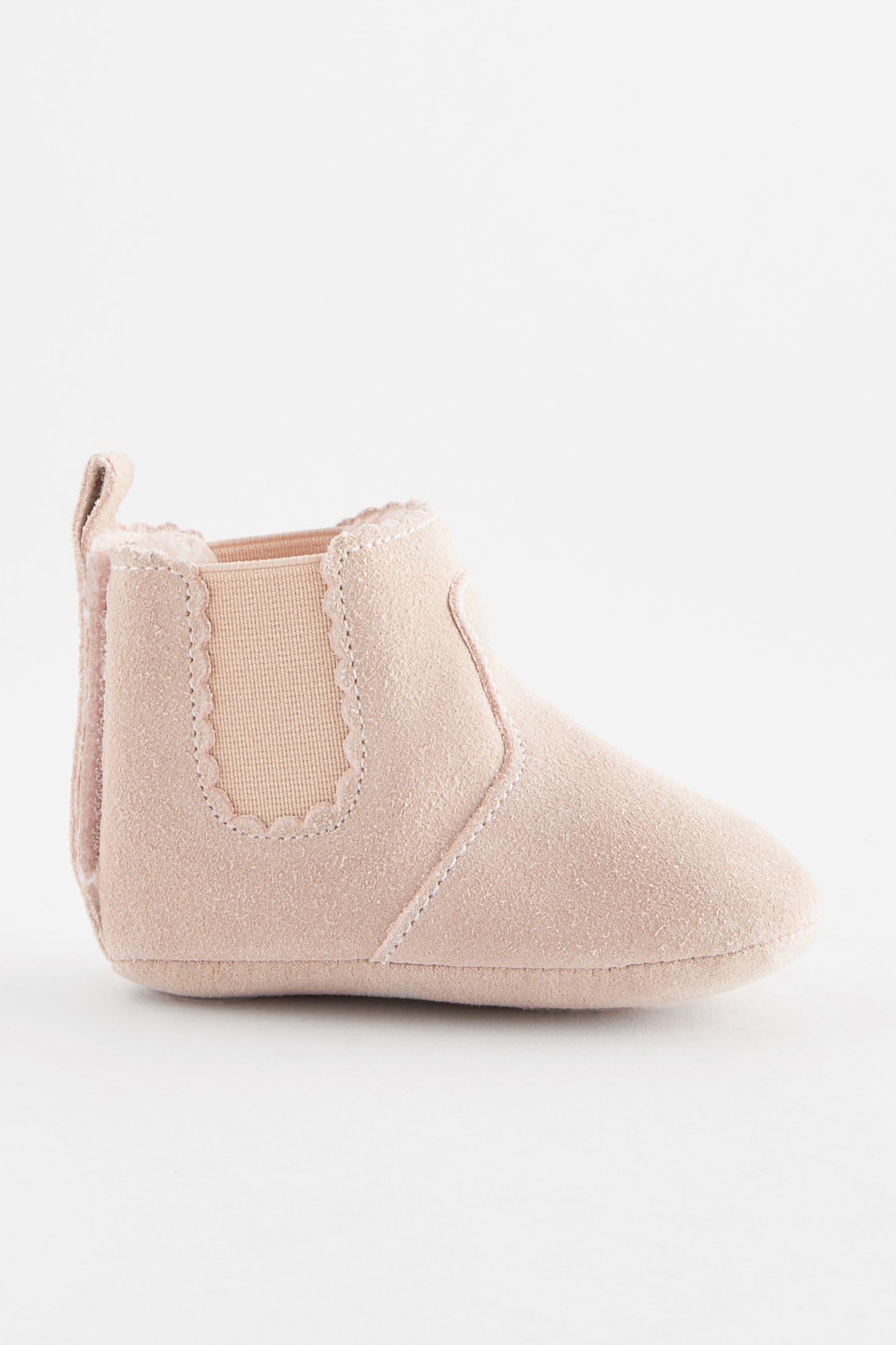 Pink Leather Chelsea Baby Boots (0-24mths)