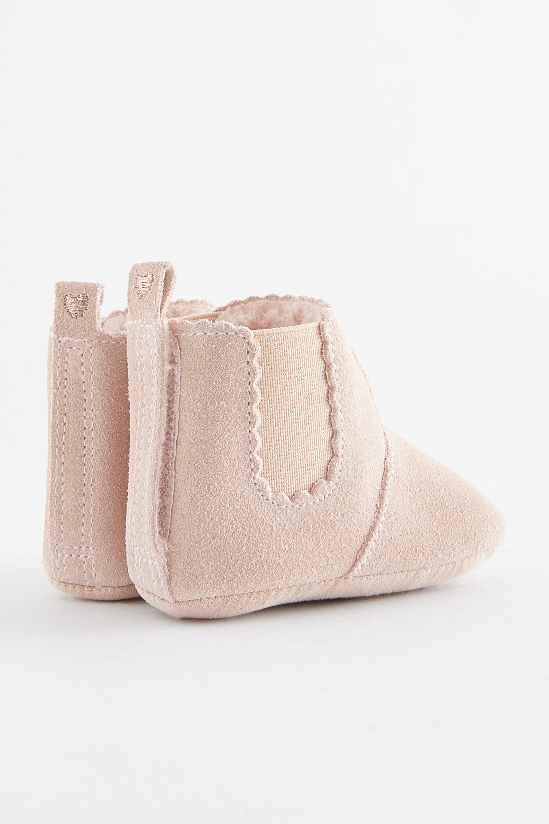 Pink Leather Chelsea Baby Boots (0-24mths)