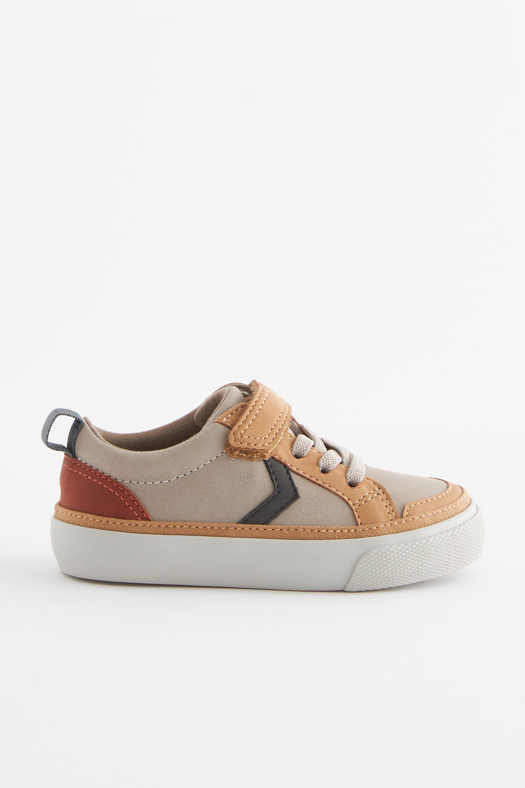 Neutral Standard Fit (F) Touch Fastening Chevron Trainers